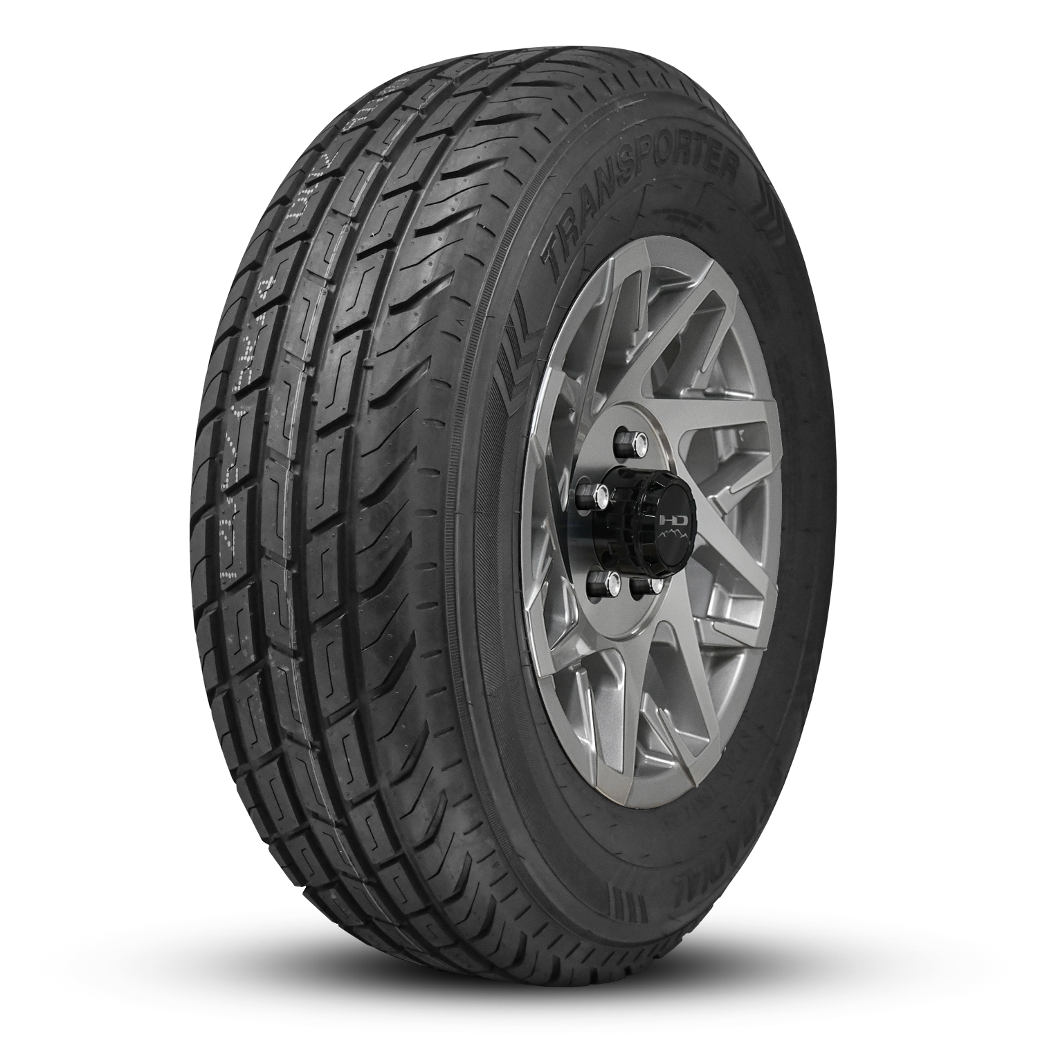 HD Trailer Canyon 16x6.0 +0 8x165mm 128.6mm Gloss Silver Machined Face on Radial Trailer Tire 235/80R16 10ply