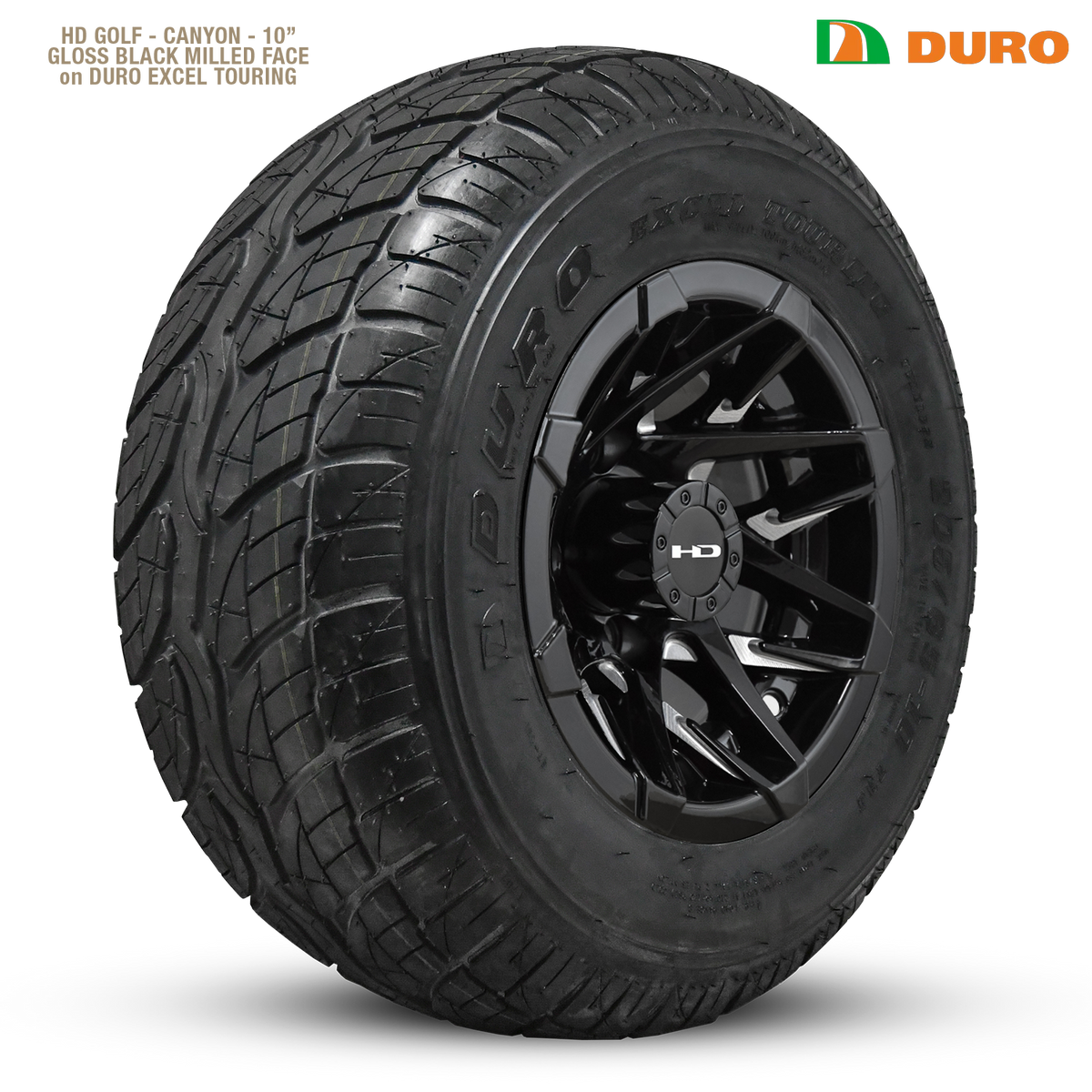 HD Golf Canyon 10x7 -14 4x101.6mm 68.2mm Gloss Black/Milled Face