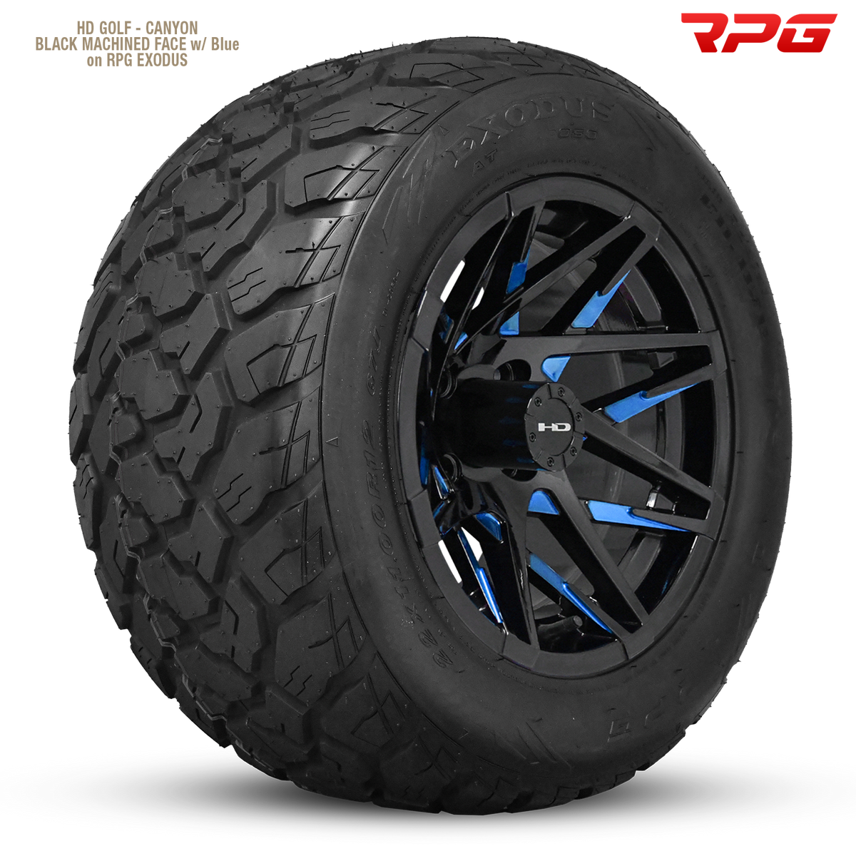 HD Golf Canyon 14x7 -14 4x101.6mm 68.2mm Gloss Blue&BK/Milled Face