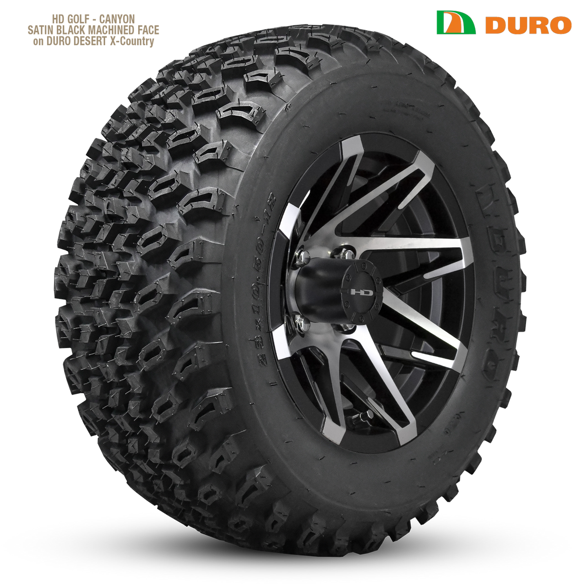 HD Golf Canyon 14x7 -14 4x101.6mm 68.2mm Satin Black/Machined Face