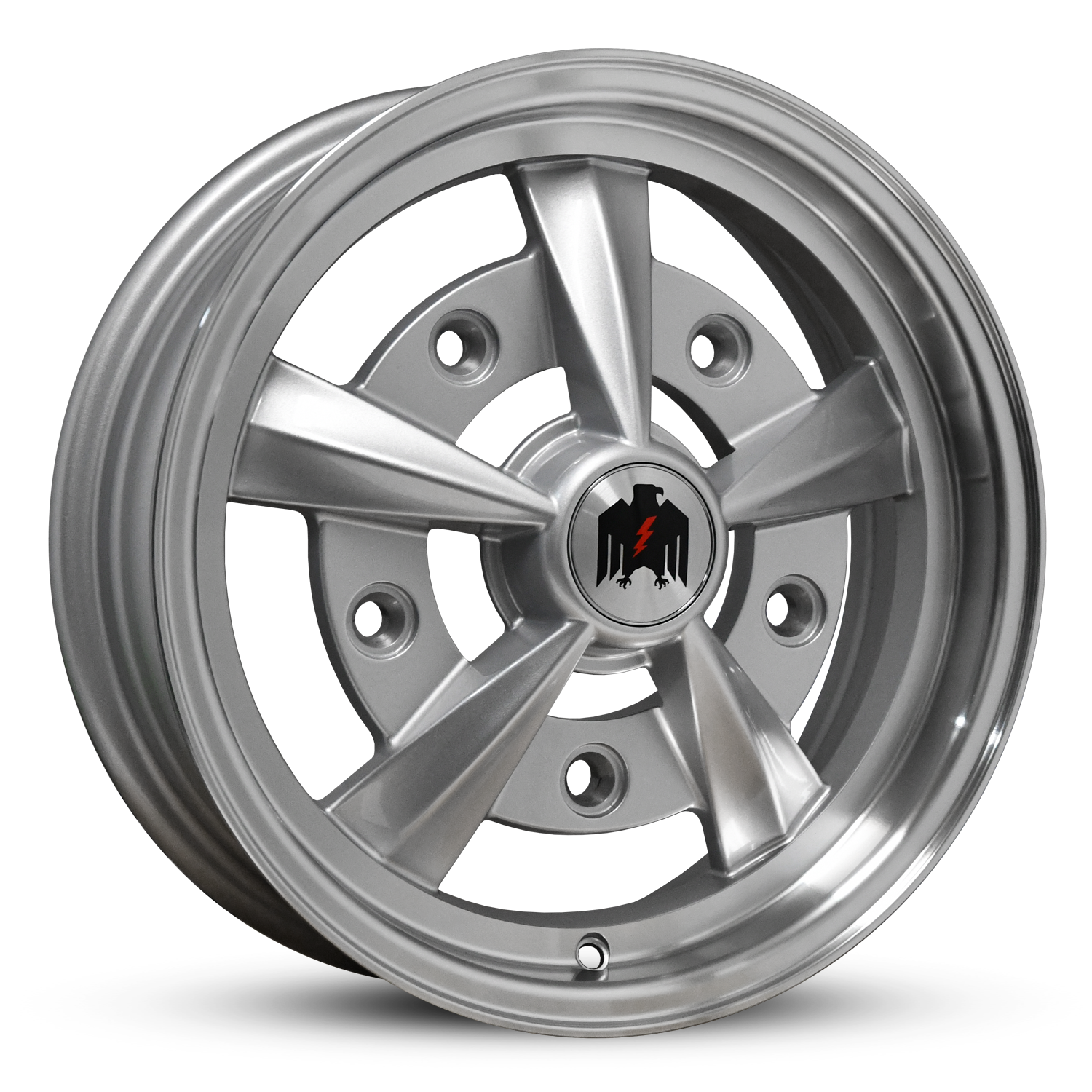 Klassik Rader Hans 15x5.0 +20 5x205mm Silver w/Machined Face