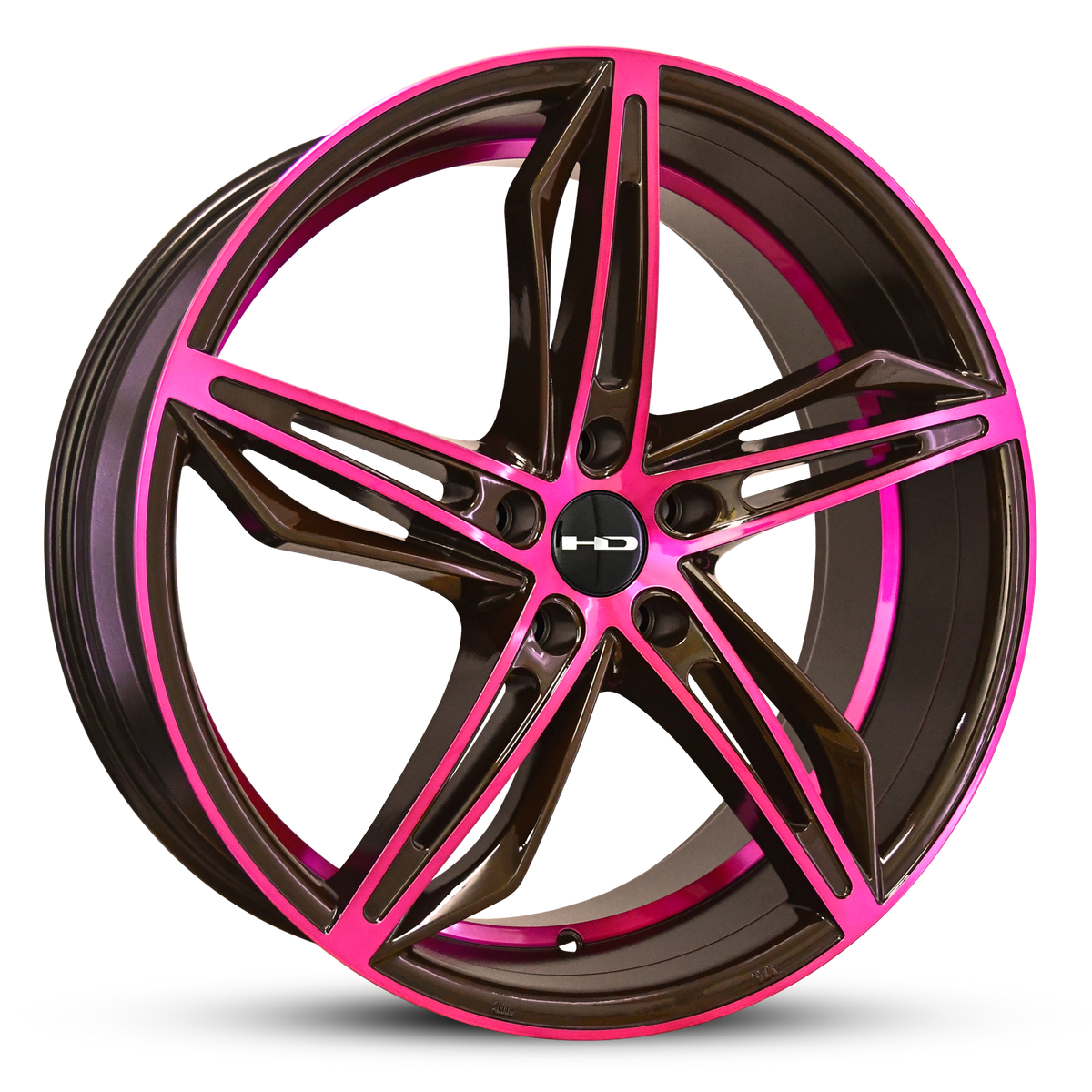HD Wheels Fly Cutter 18x8 +35 5x114.3mm 73.1mm Gloss Pink Chocolate