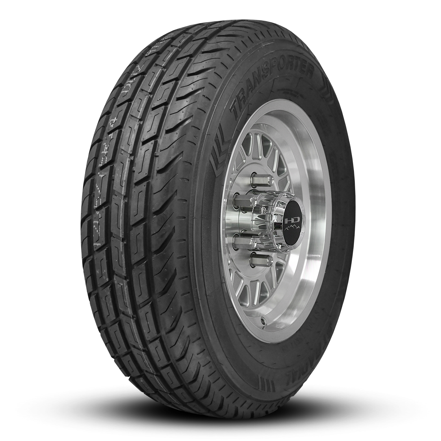 HD Trailer HDT 15x6.0 +0 6x5.5(139.7mm) 108mm Gloss Silver Machined Face on Radial Trailer Tire 225/75R15 10ply
