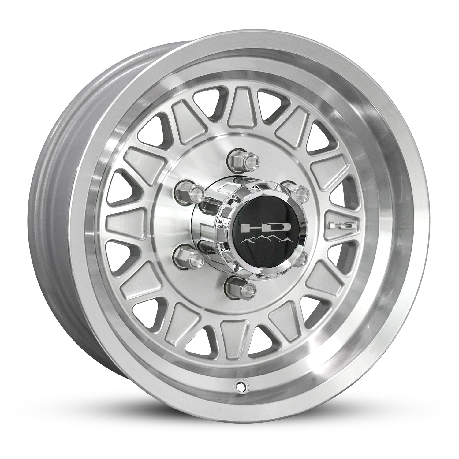 HD Trailer HDT 15x6.0 +0 6x5.5(139.7mm) 108mm Gloss Silver Machined Face on Radial Trailer Tire 225/75R15 10ply