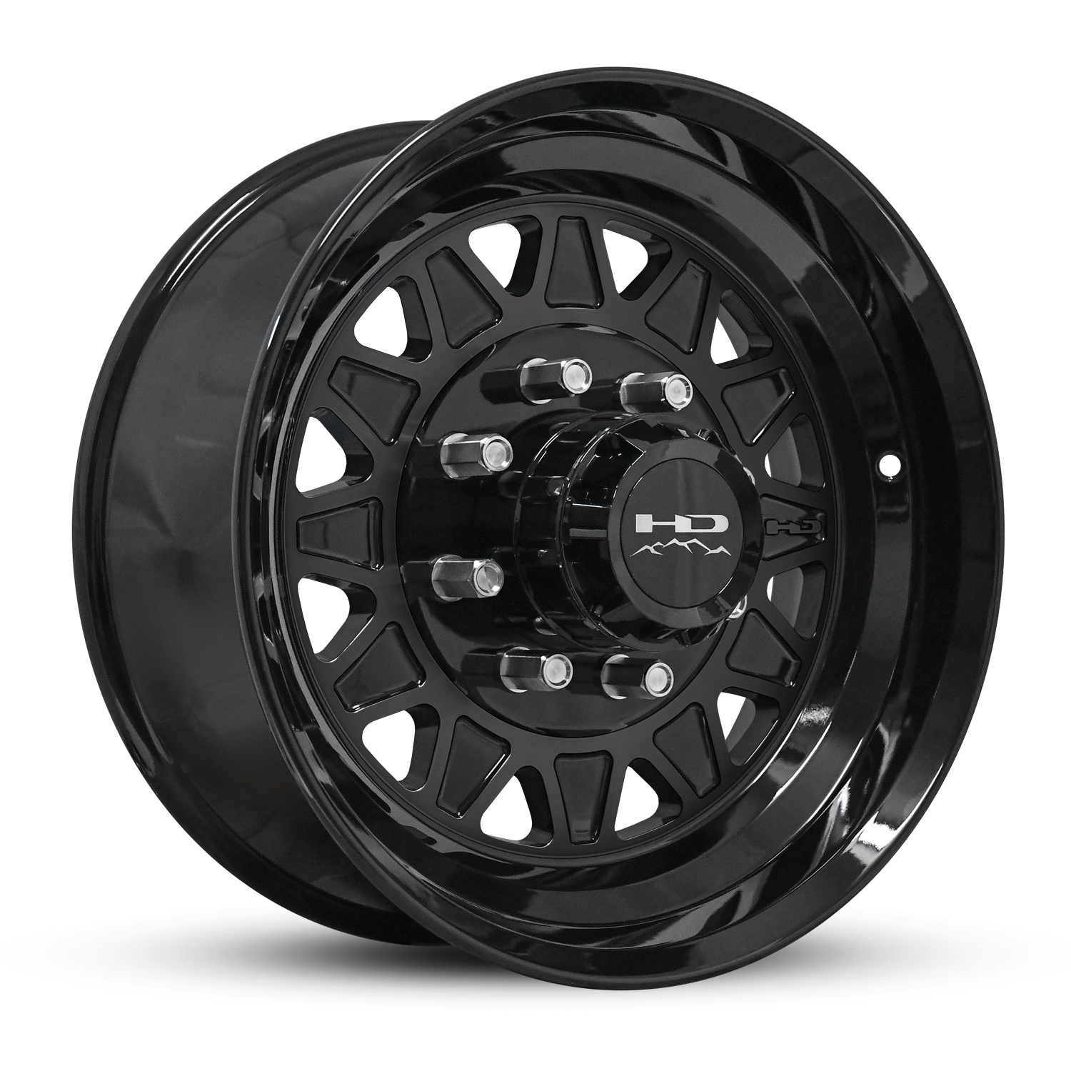 HD Trailer HDT Forged 17.5x6.75 +0 8x165mm 128.6mm Gloss Black - Lug Centric