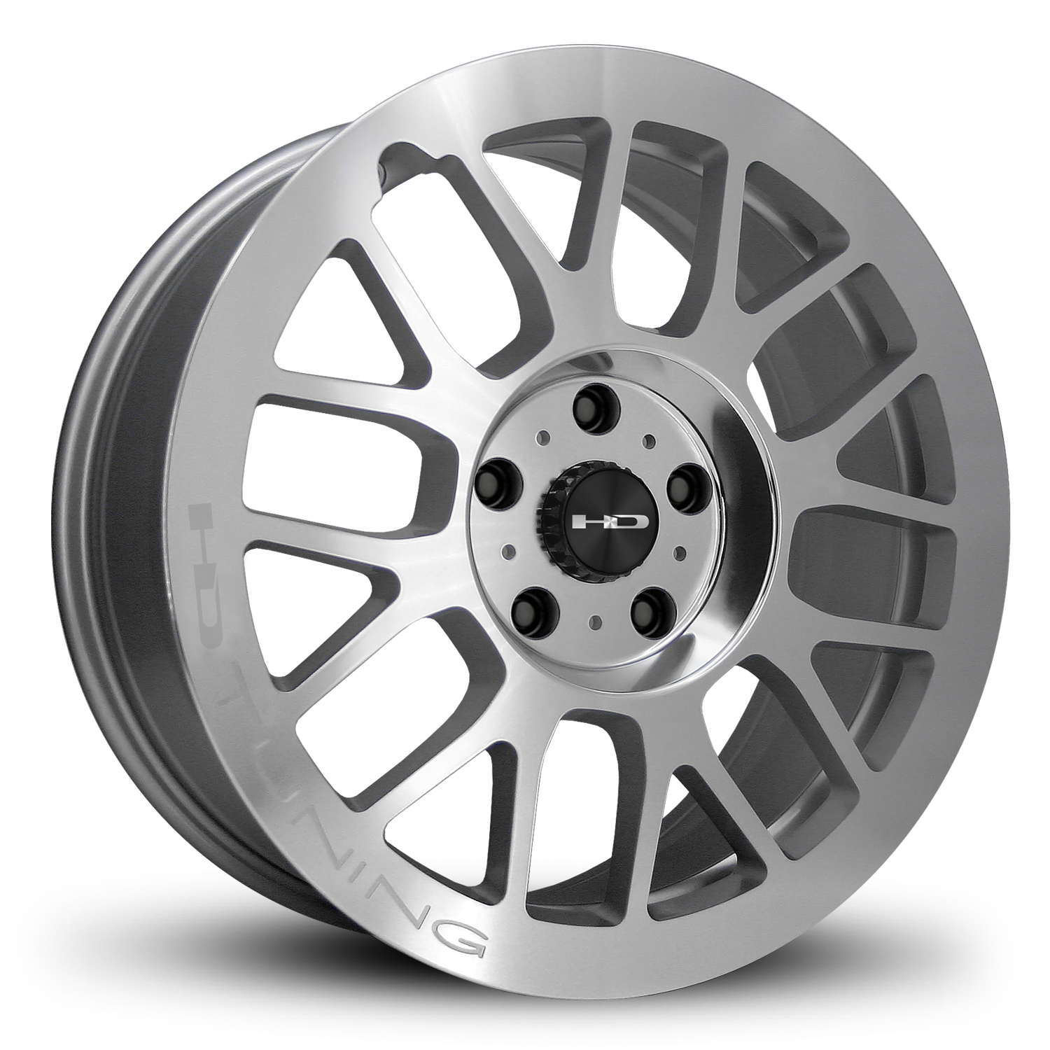HD Wheels Gear 18x7.5 +42 5x112mm 73.1mm Gloss Silver/Machined Face