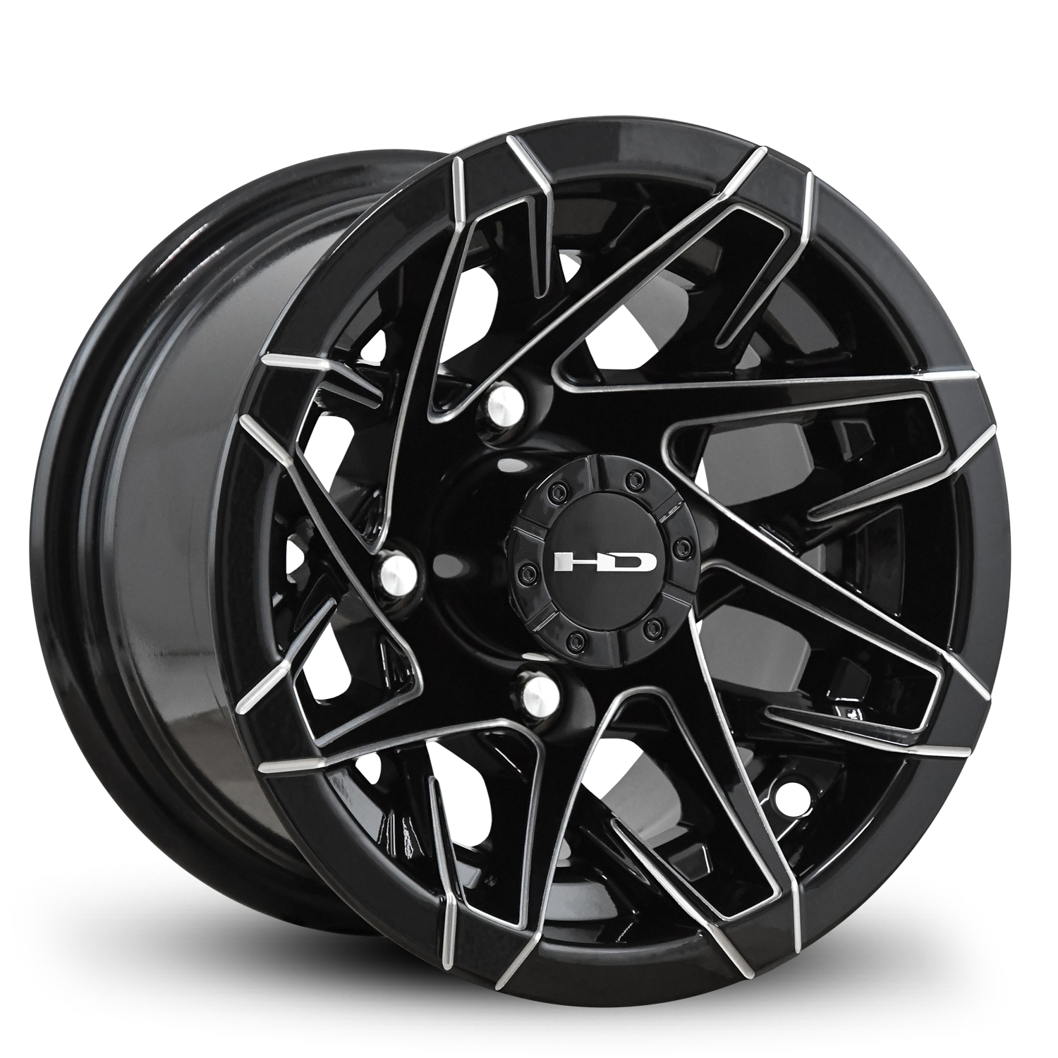 HD Golf Canyon 10x7 -14 4x101.6mm 68.2mm Gloss Black/Milled Edge