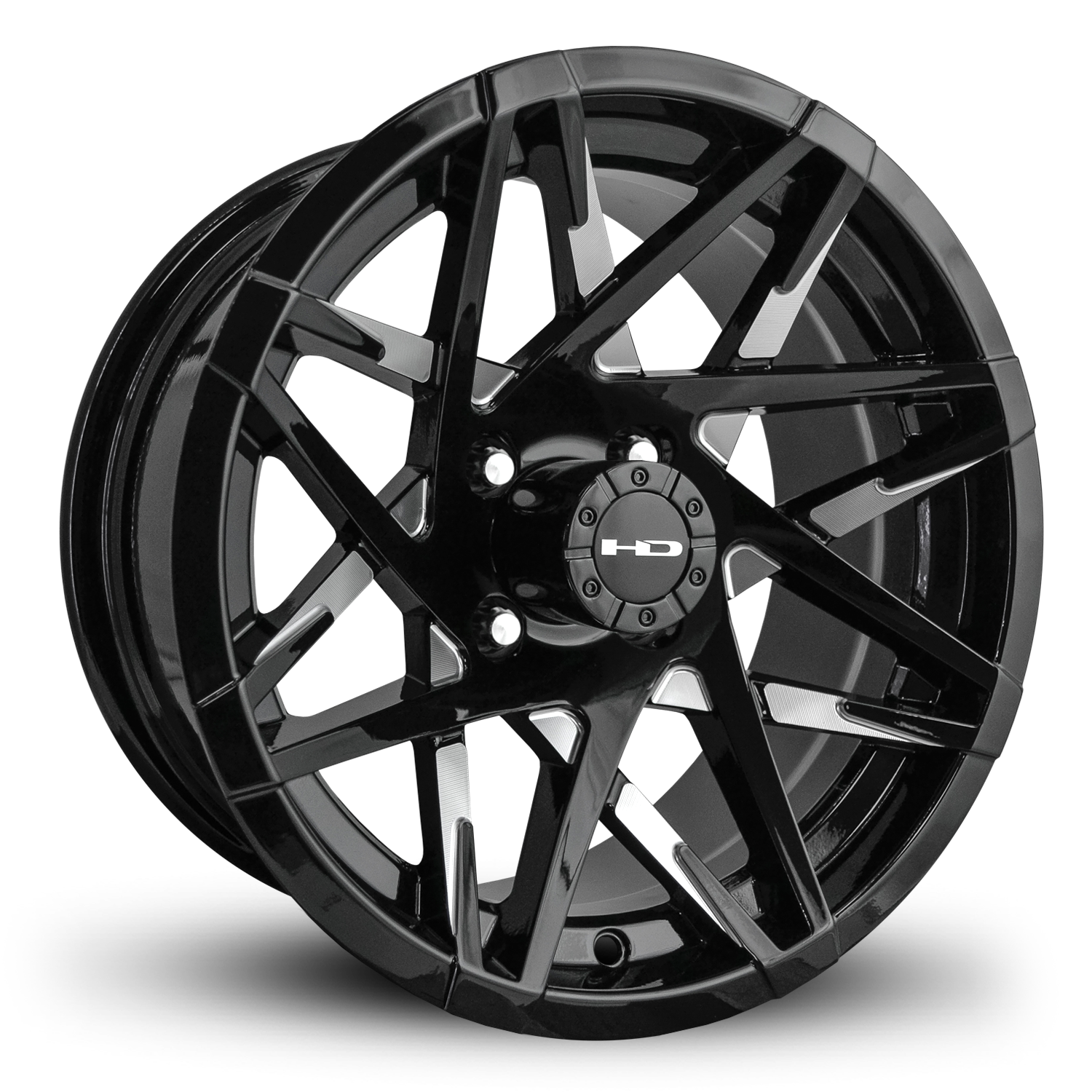 HD Golf Canyon 12x7 -14 4x101.6mm 68.2mm Gloss Black/Milled Face
