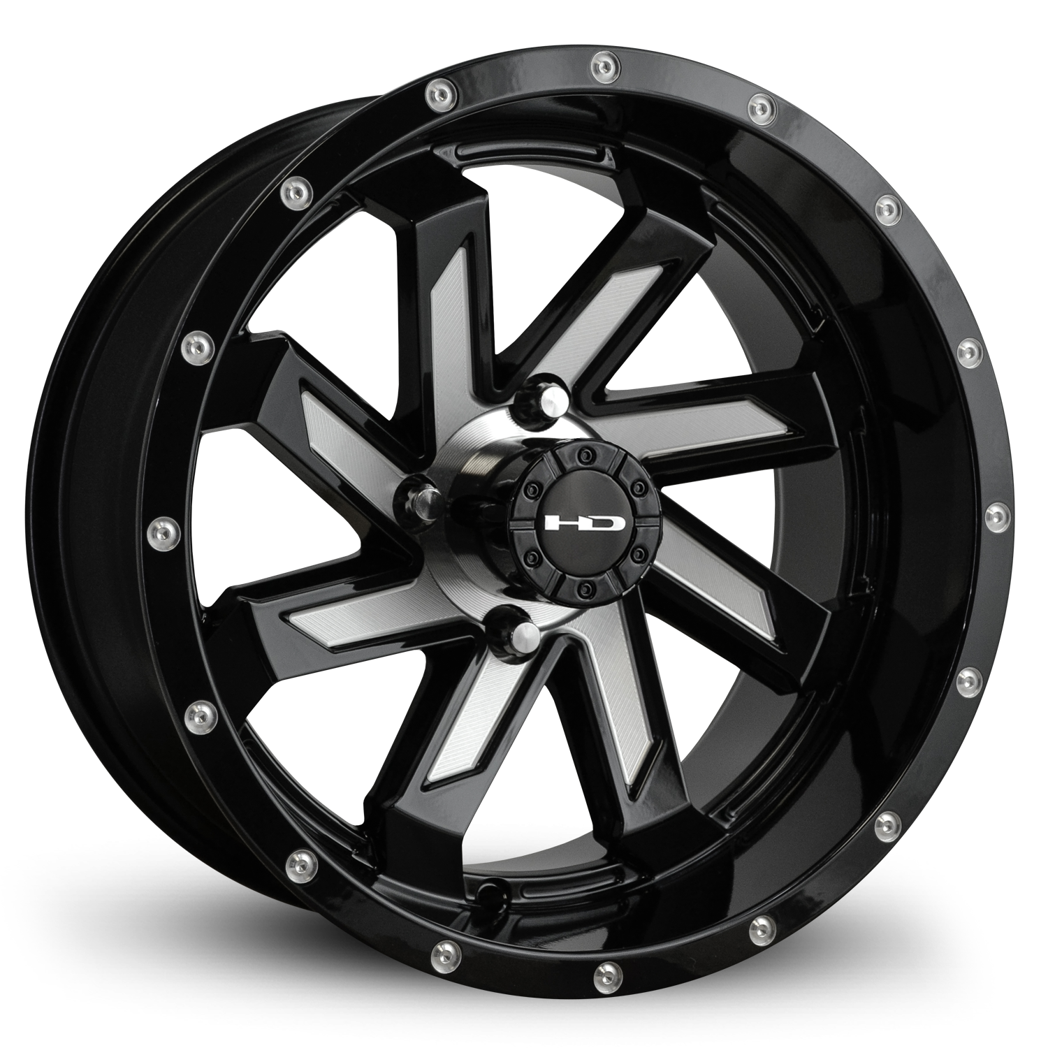 HD Golf Saw 12x7 -14 4x101.6mm 68.2mm Gloss Black/Milled Face