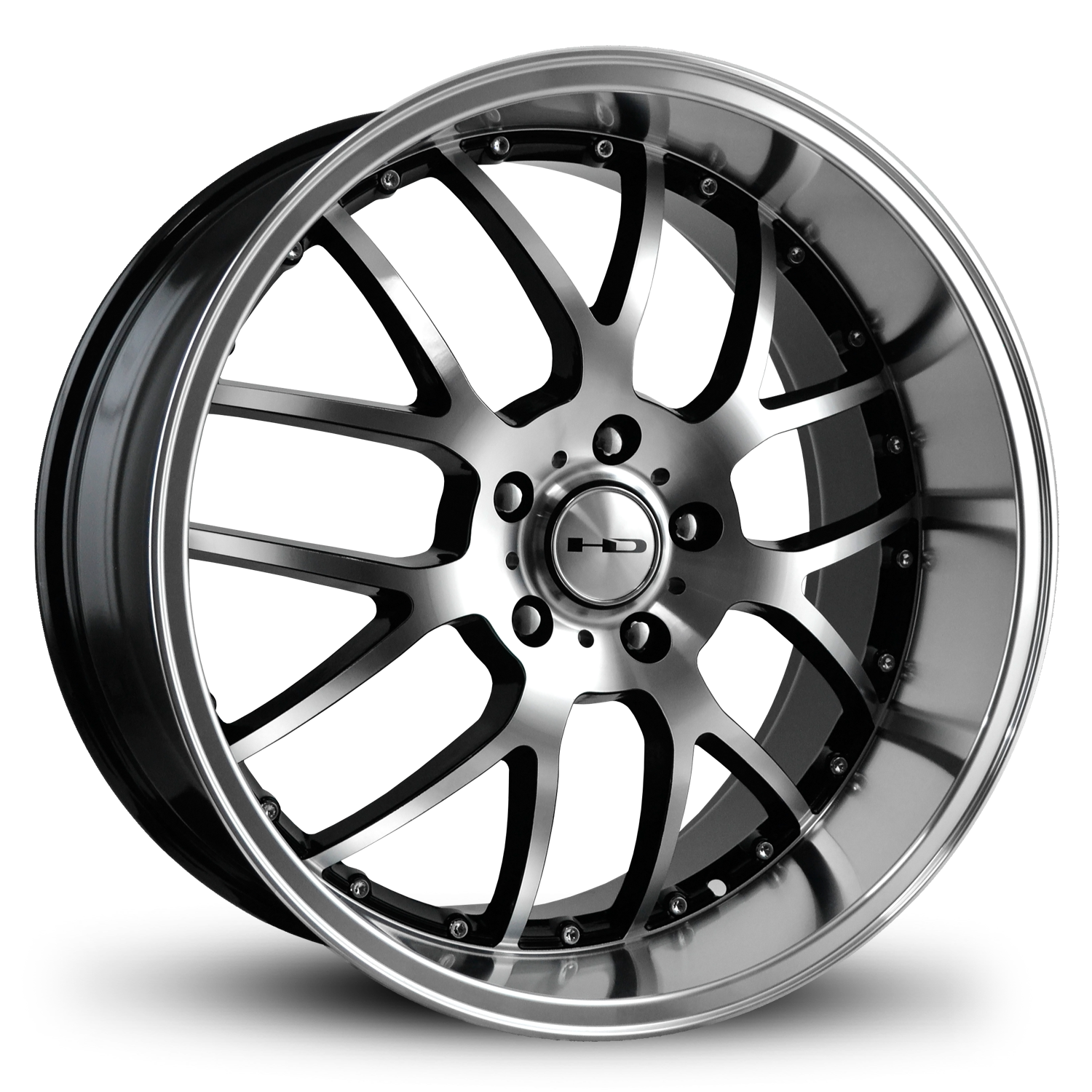 HD Wheels MSR 20x10 +40 5x120mm 74.1mm Gloss Black/Mchnd Fc Chr/Riv