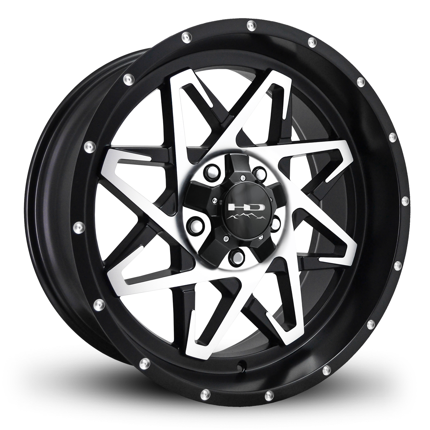 HD Offroad Caliber 20x9 +0 5x127/5x139.7mm 106.2mm Satin Black/Machined Face