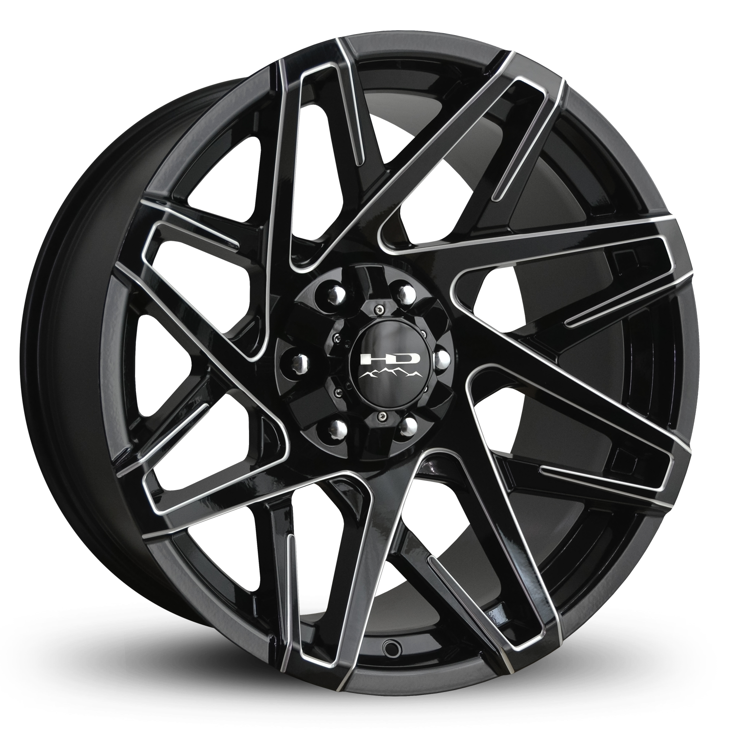 HD Offroad Canyon 20x10 -25 6x135/6x139.7mm 106.2mm Gloss Black/Milled Edge