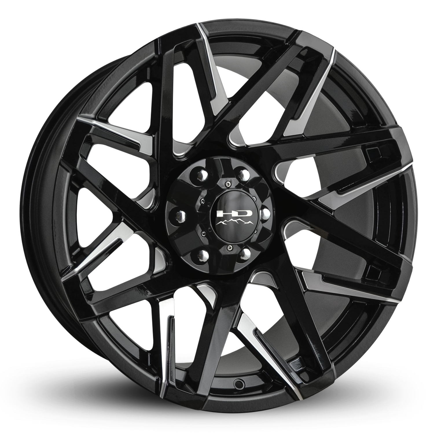 HD Offroad Canyon 20x10 -25 6x135/6x139.7mm 106.2mm Gloss Black/Milled Face
