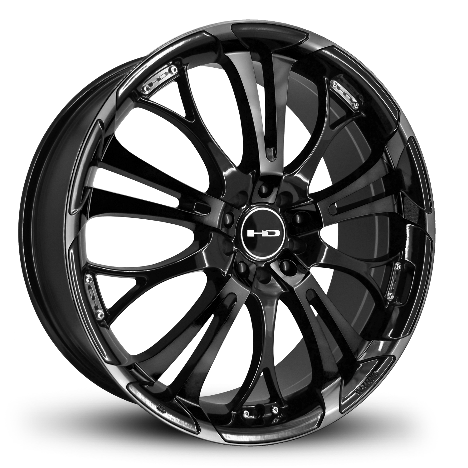 HD Wheels Spinout 20x8 +20 5x115/5x120mm 74.1mm Gloss Black