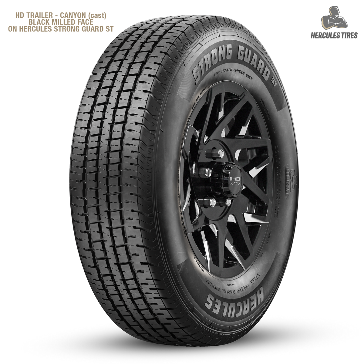 HD Trailer Canyon 15x6 +0 6x139.7mm 108mm Gloss Black/Milled Face