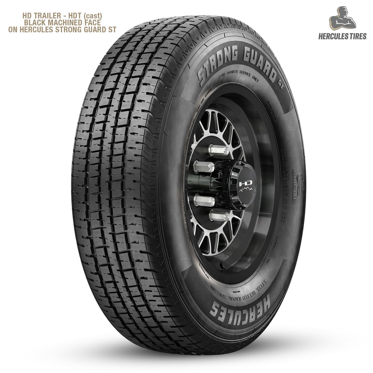HD Trailer HDT Cast 15x6 +0 5x114.3mm 83mm Gloss Black/Machined Face
