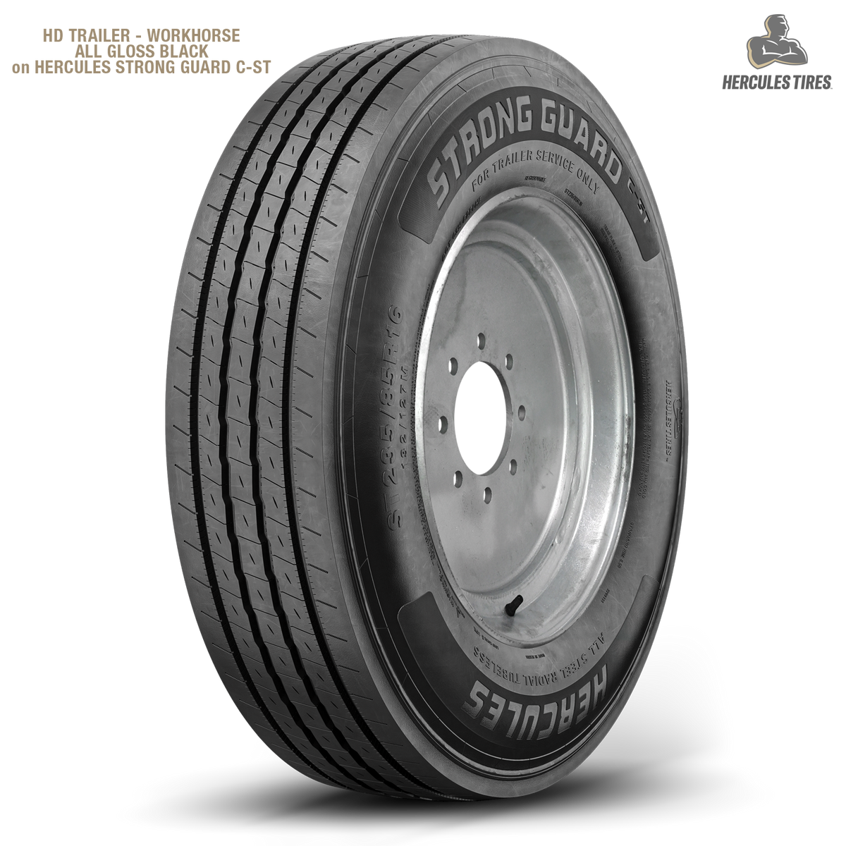 HD Trailer Workhorse 17.5x6.75 0 8x165mm 121.2mm 5mm barrel 12mm Flange Galvanized Steel