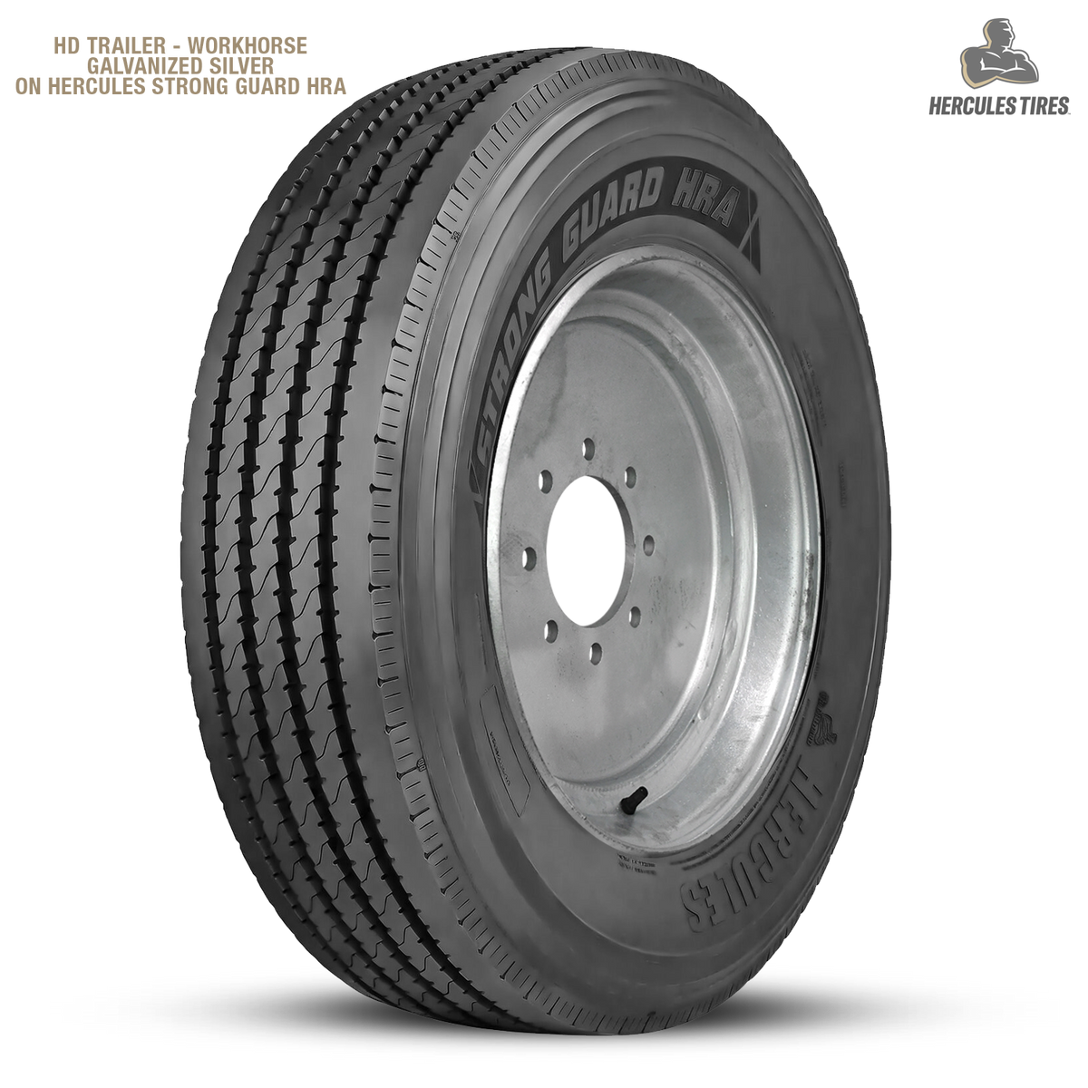 HD Trailer Workhorse 17.5x6.75 0 8x165mm 121.2mm 5mm barrel 12mm Flange Galvanized Steel