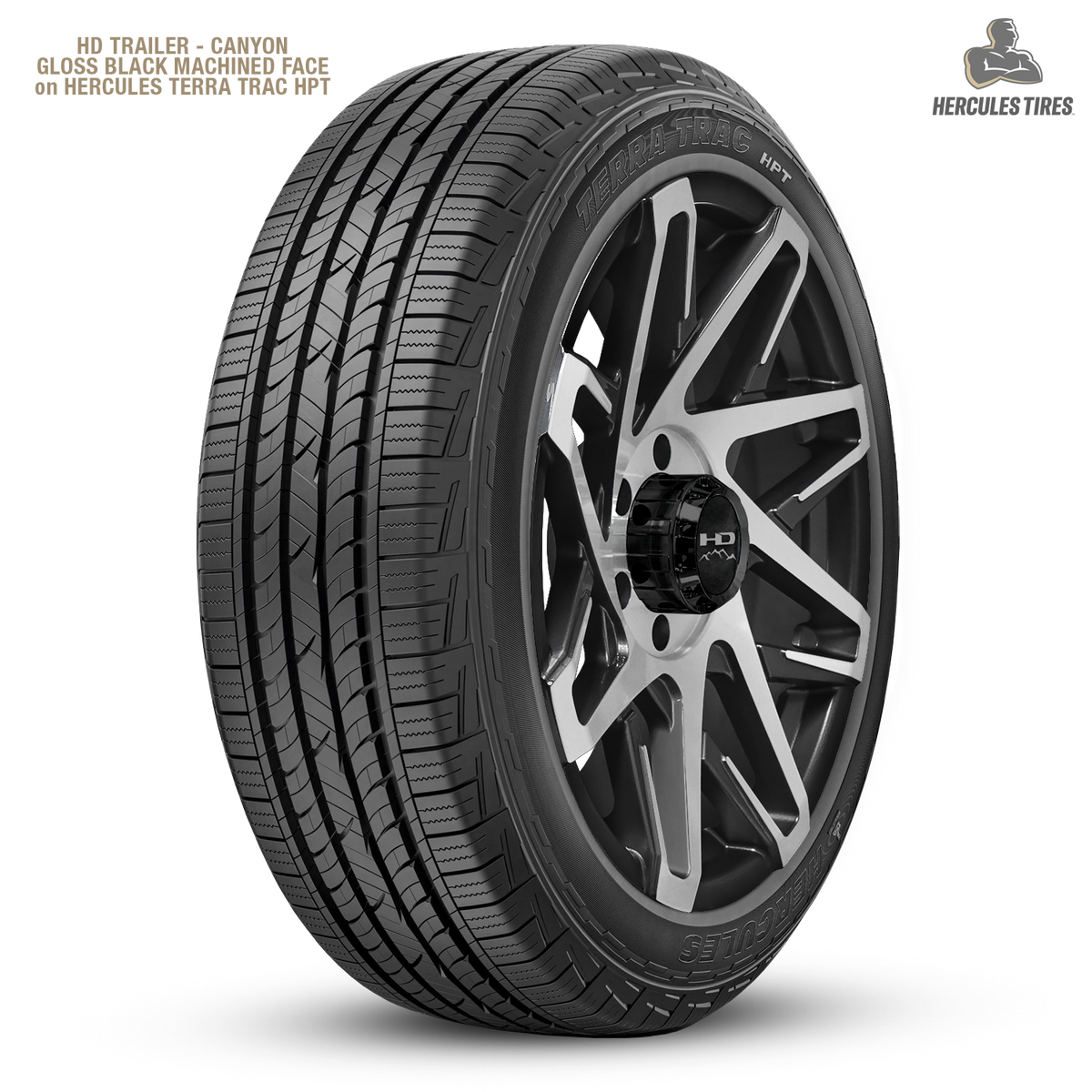 HD Trailer Canyon 20x9 +0 6x139.7mm 108mm Gloss Black Machined Face