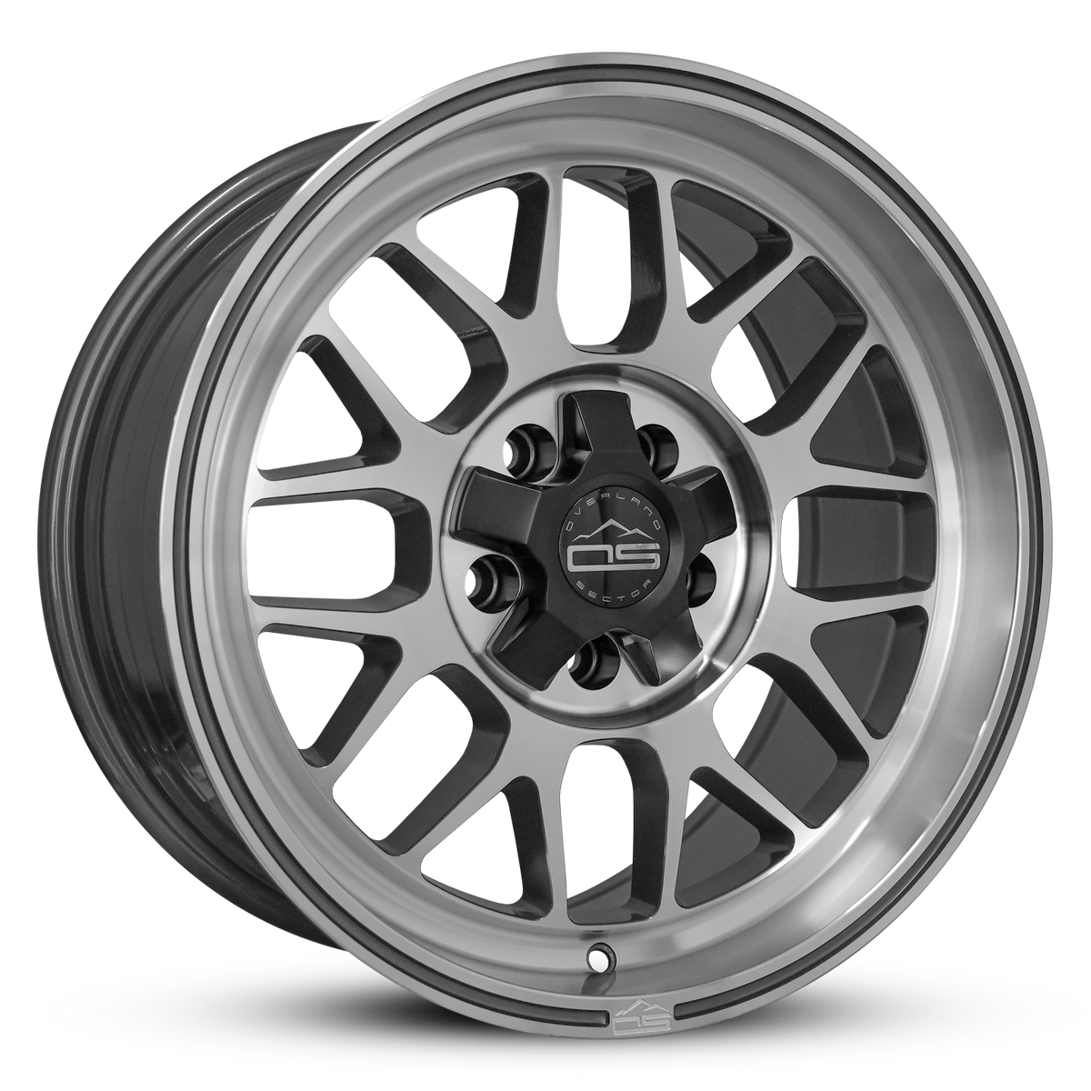 Overland Sector Hyperdrive Flow Formed 17x8.5 +25 5x108/5x114.3 73.1mm Gloss Gun Metal/Machined Face