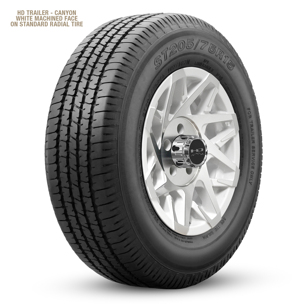 HD Trailer Canyon 16x6 +0 8x165mm 128.6mm Gloss White/Machined Face