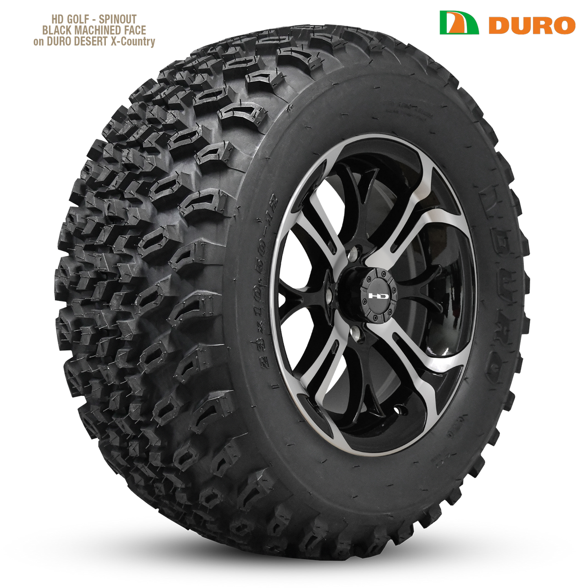 HD Golf Spinout 14x7 -10 4x101.6mm 68.2mm Gloss Black/Machined Face
