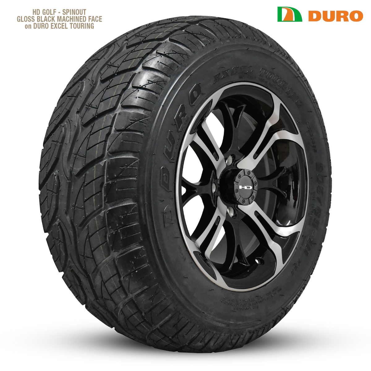 HD Golf Spinout 14x7 -10 4x101.6mm 68.2mm Gloss Black/Machined Face