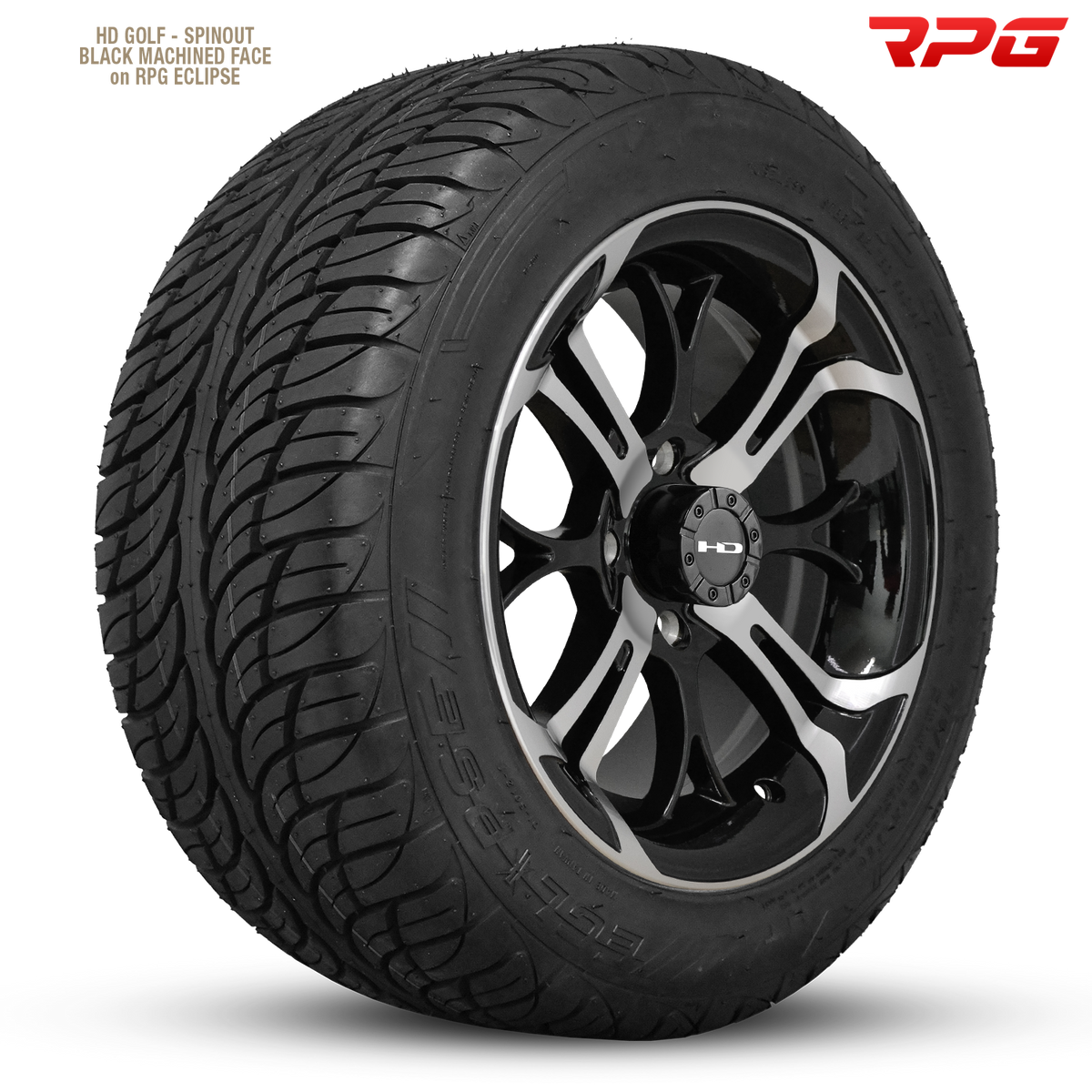 HD Golf Spinout 14x7 -10 4x101.6mm 68.2mm Gloss Black/Machined Face
