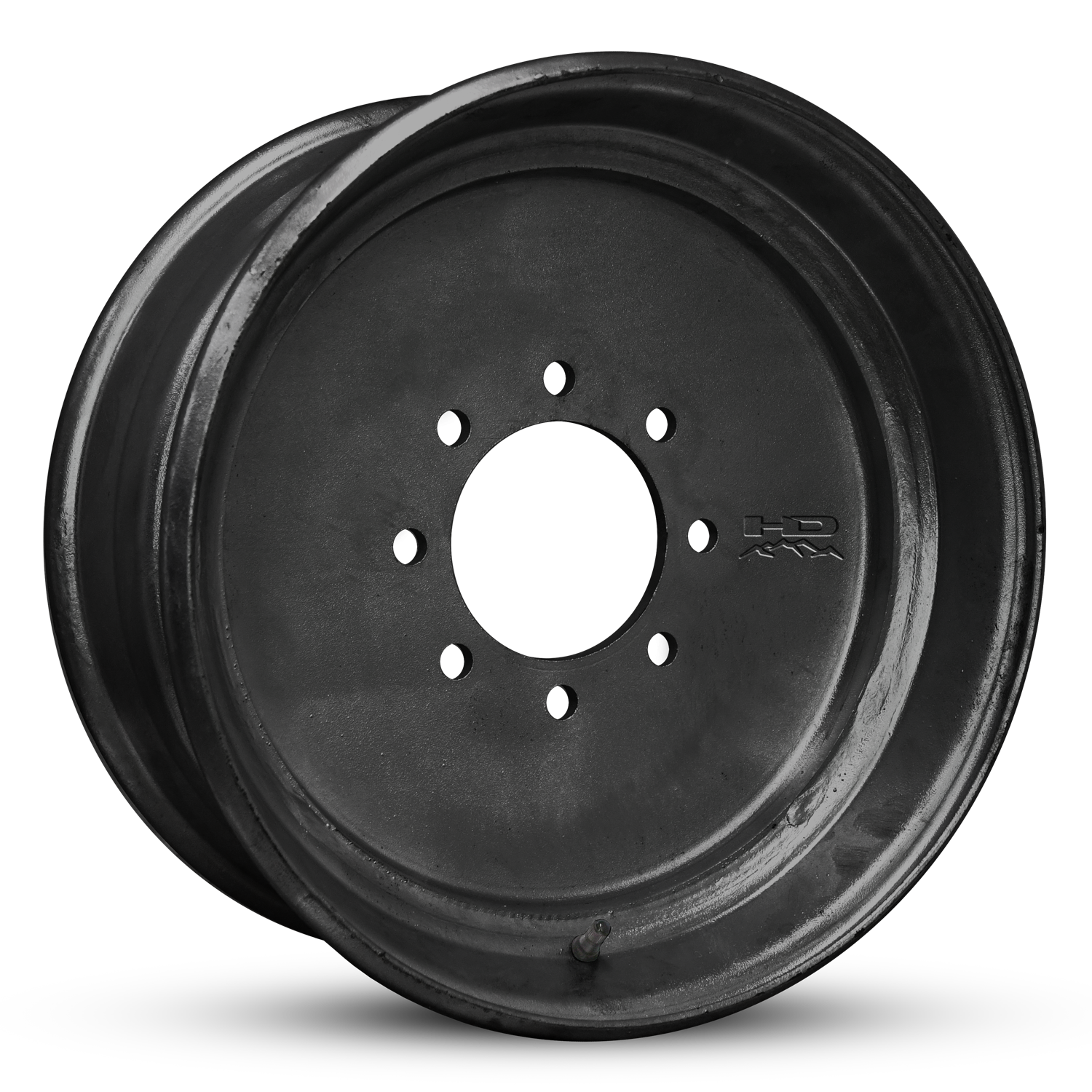HD Trailer Workhorse 17.5x6.75 0 8x165mm 121.2mm 5mm barrel 12mm Flange All Gloss Black Powder Coat