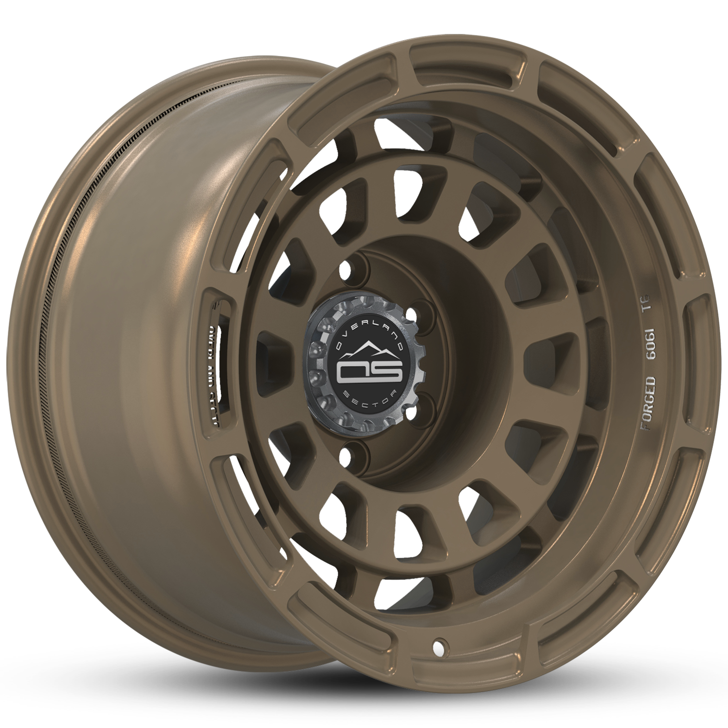 Overland Sector Badlander Forged 17x9 -12 6x139.7mm 106.1mm All Satin Bronze