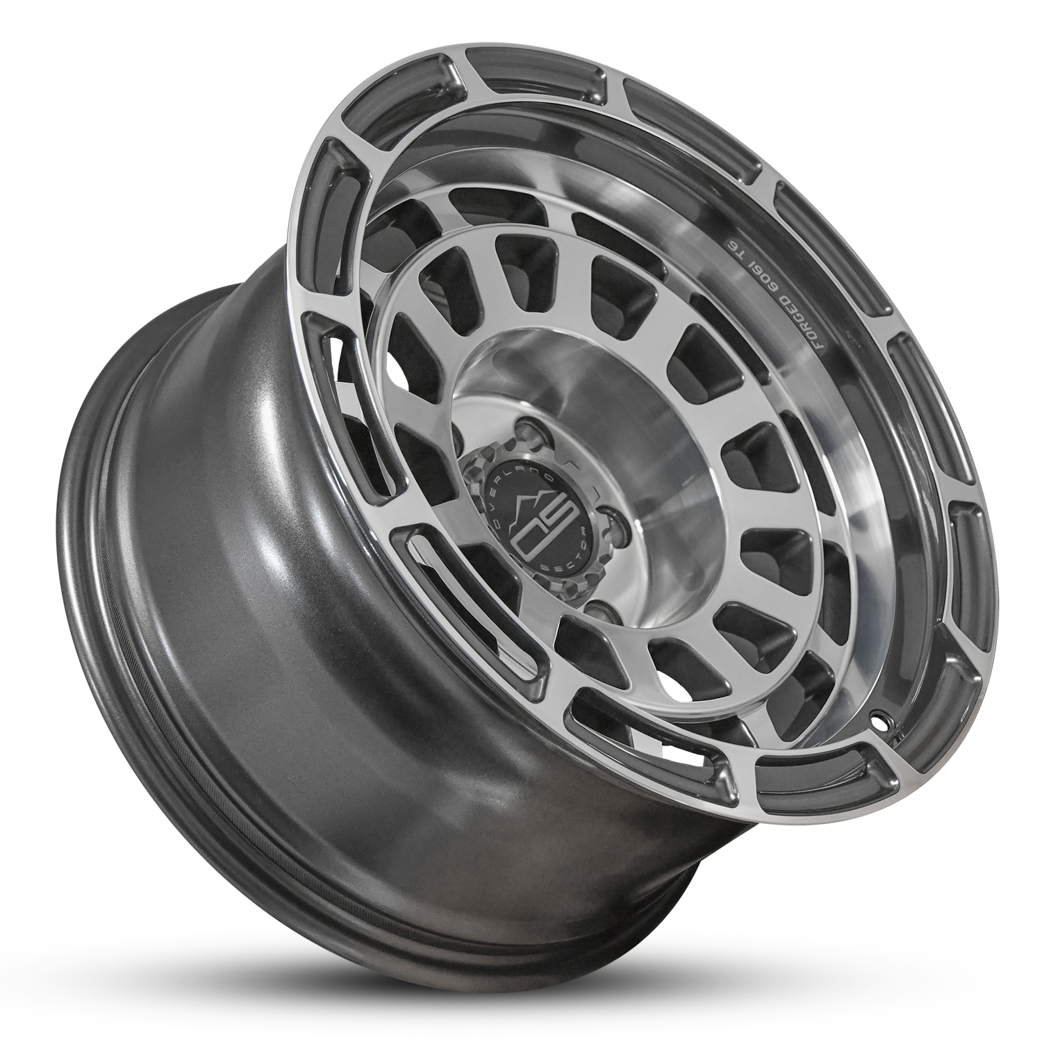 Overland Sector Badlander Forged 17x9 -35 6x139.7mm 106.1mm Gloss Gun Metal Machined Face