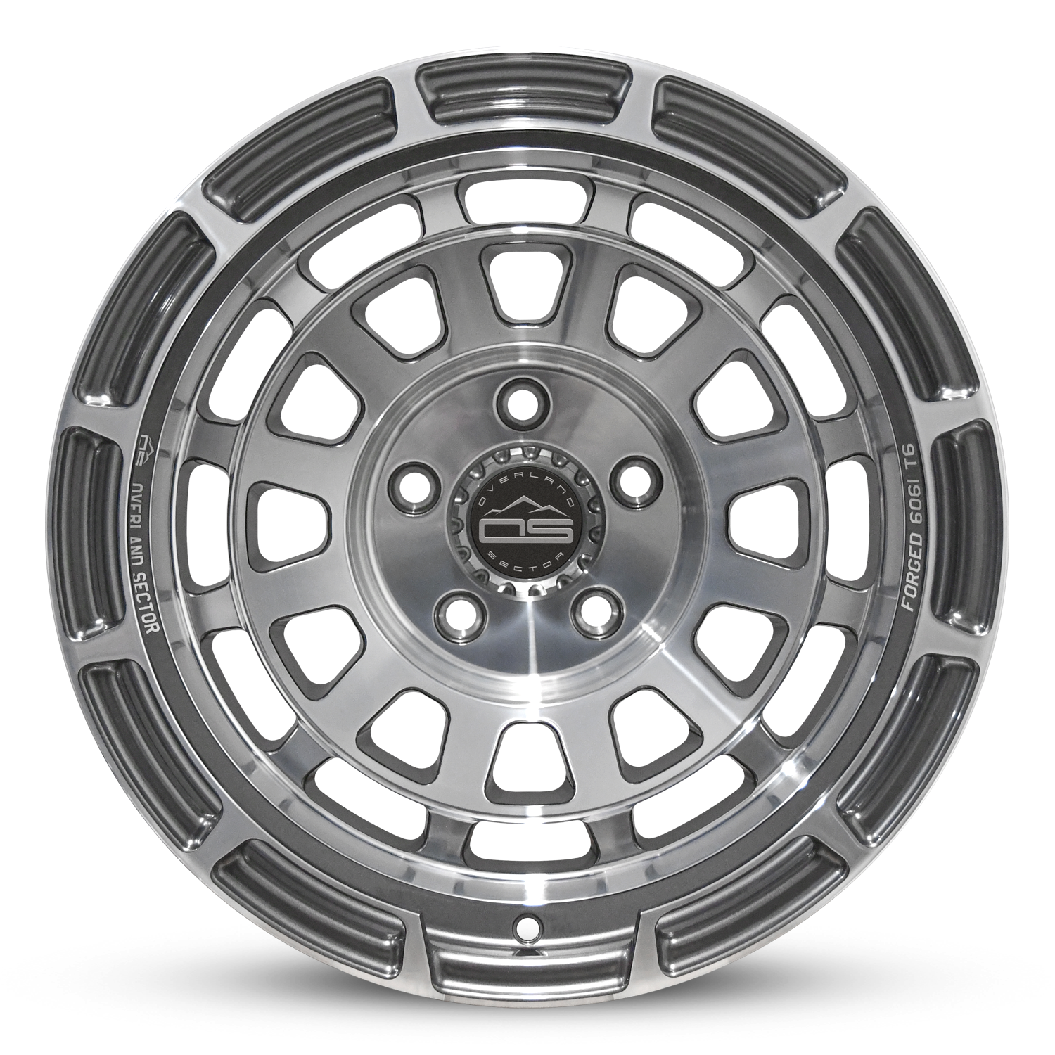 Overland Sector Badlander Forged 17x9 -18 5x127mm 71.5mm Gloss Gun Metal Machined Face