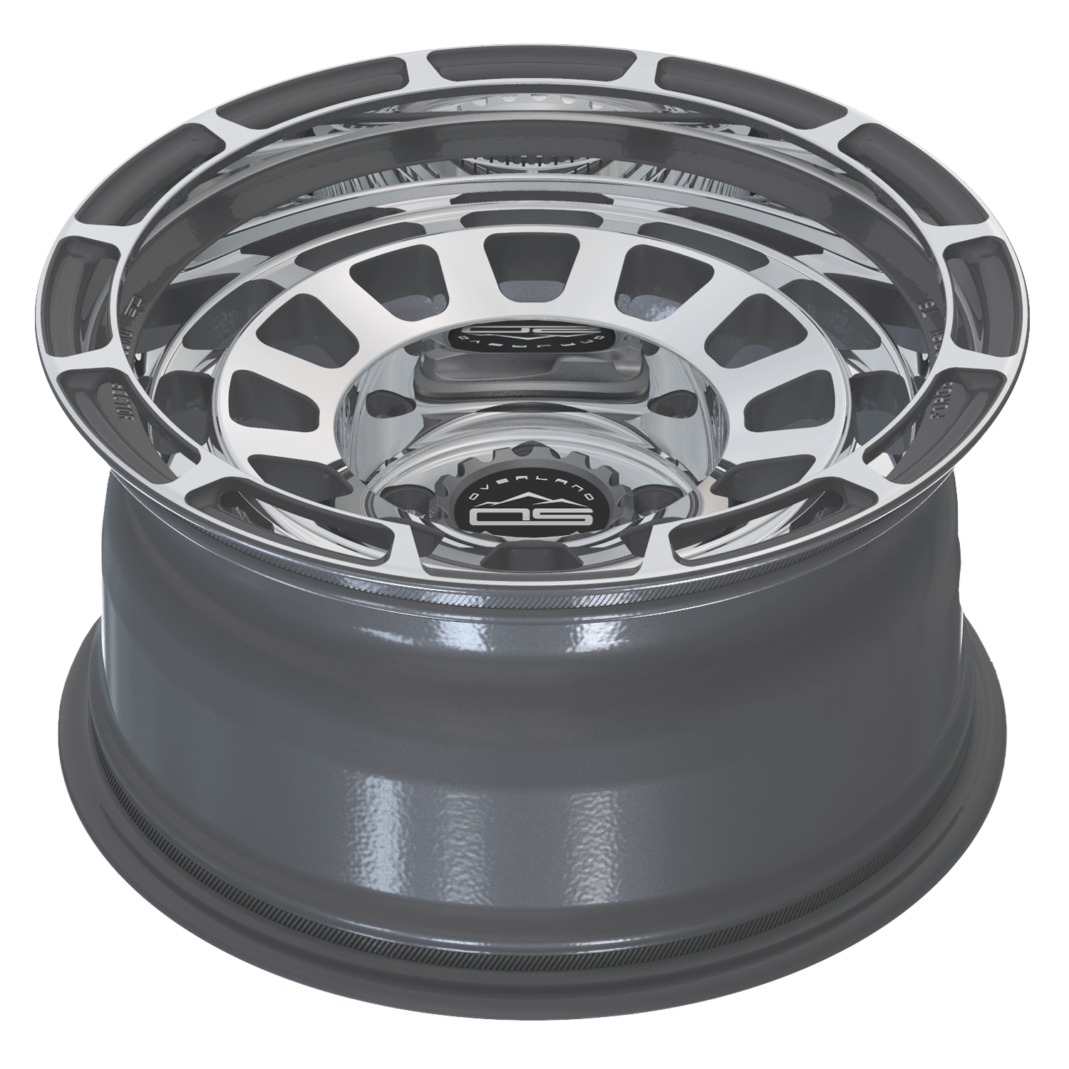 Overland Sector Badlander Forged 17x9 -18 5x127mm 71.5mm Gloss Gun Metal Machined Face