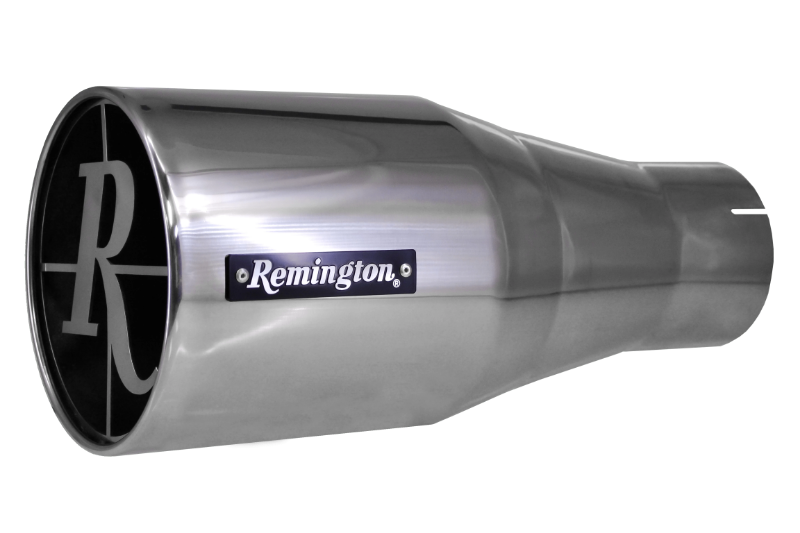 Remington Off-Road Exhaust Tips 4.0 Inch Inlet / 8.0 Inch Tip / Polished Stainless Remington Off-Road Edition "Scope" Exhaust Tips