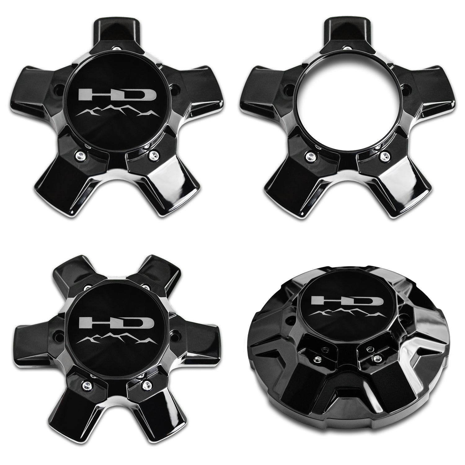 HD Off-Road - Gloss Black V2 Hybrid Off-Road Truck Wheel Caps