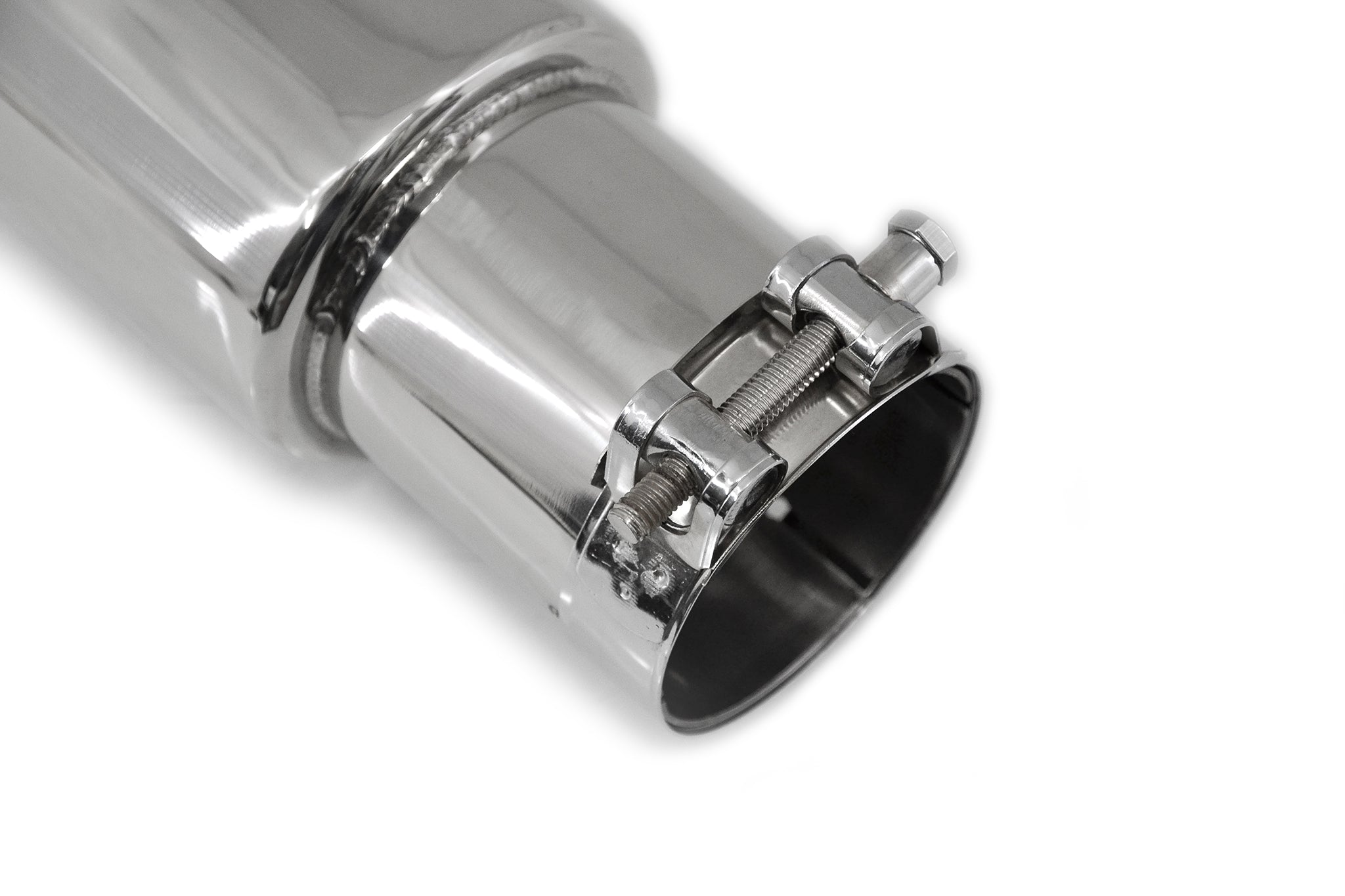 HD Off-Road Universal Polished Stainless Steel Exhaust tip for Chevrolet, Ford, GMC, JEEP, Nissan, & Toyota Trucks & SUV's