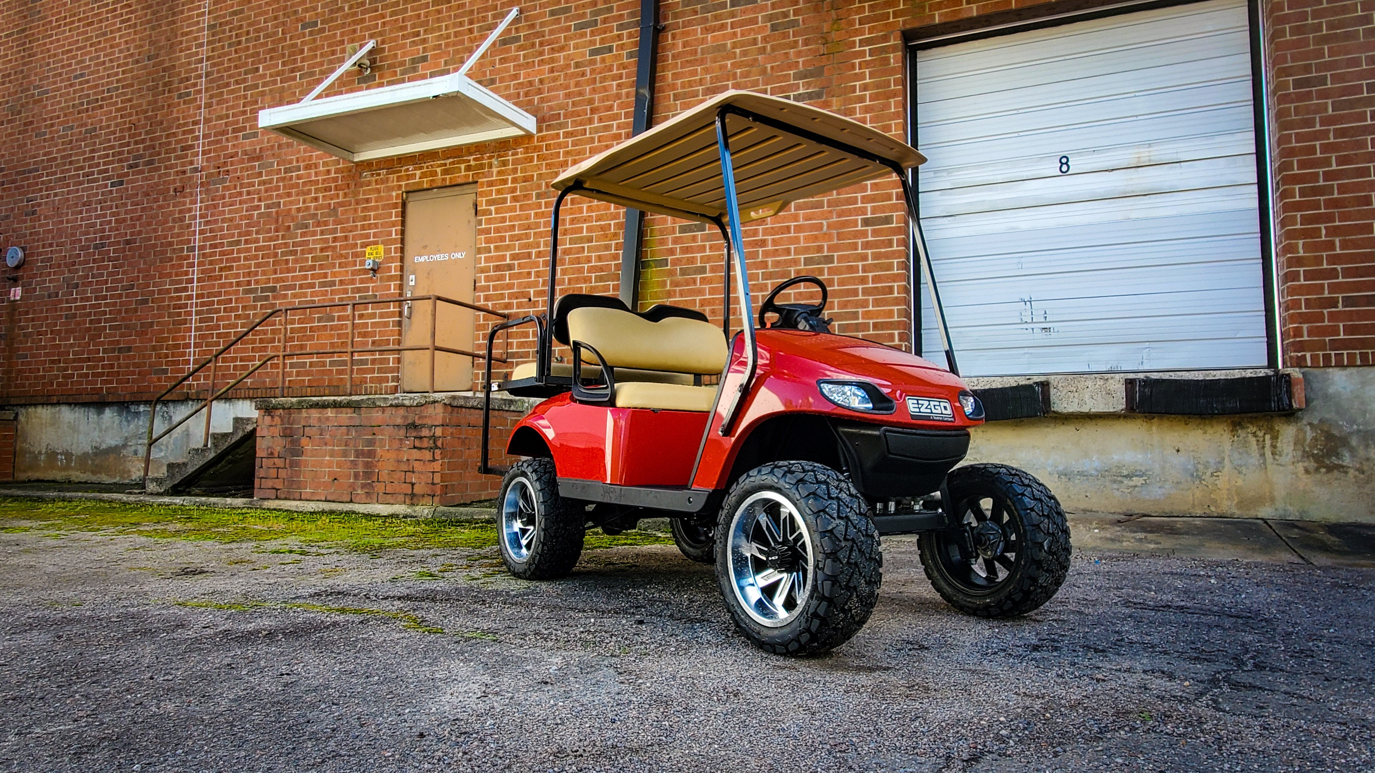 Shop the HD Golf Wheels SAW Gloss Black Machined with A/T Off-Road Tires online today for your Club Car, Cushman, EZGO, ICON EV, Garia, Massimo, Polaris, or Yamaha Golf Cart.