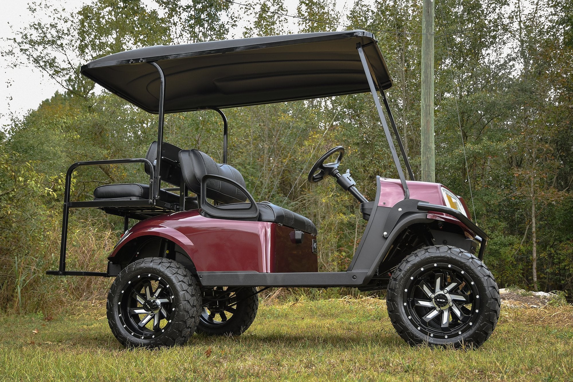 HD Golf Wheels SAW 14x7.0 4x101.6 for Cushman, Club Car, EZGO, ICON, & Yamaha Golf Carts Off-Road or Turf Lifted or Stock Height Wheel & Tire Package