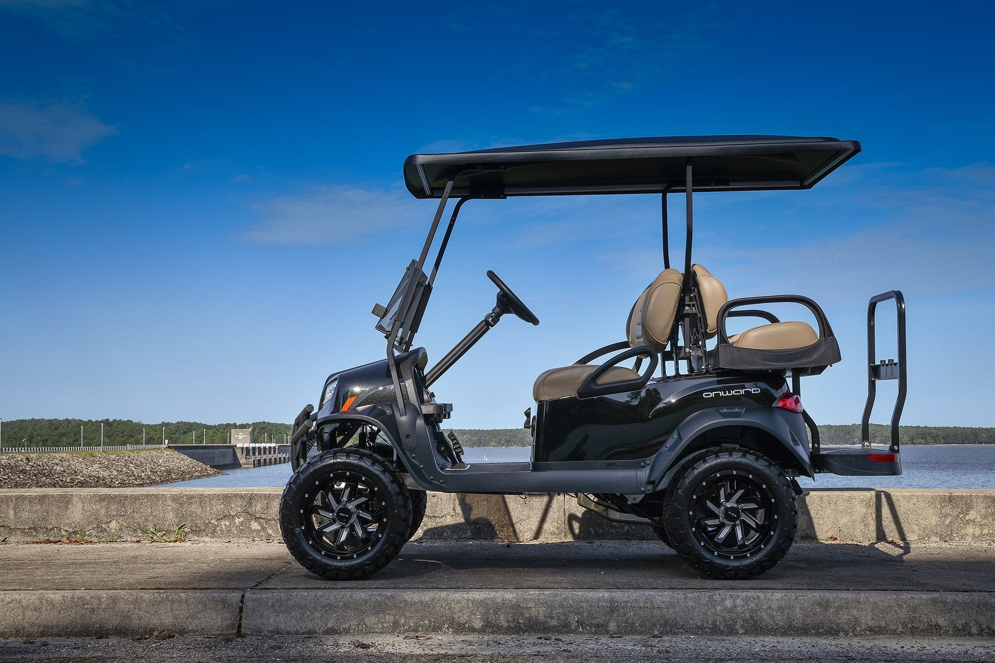 HD Golf Wheels SAW 14x7.0 4x101.6 for Cushman, Club Car, EZGO, ICON, & Yamaha Golf Carts Off-Road or Turf Lifted or Stock Height Wheel & Tire Package