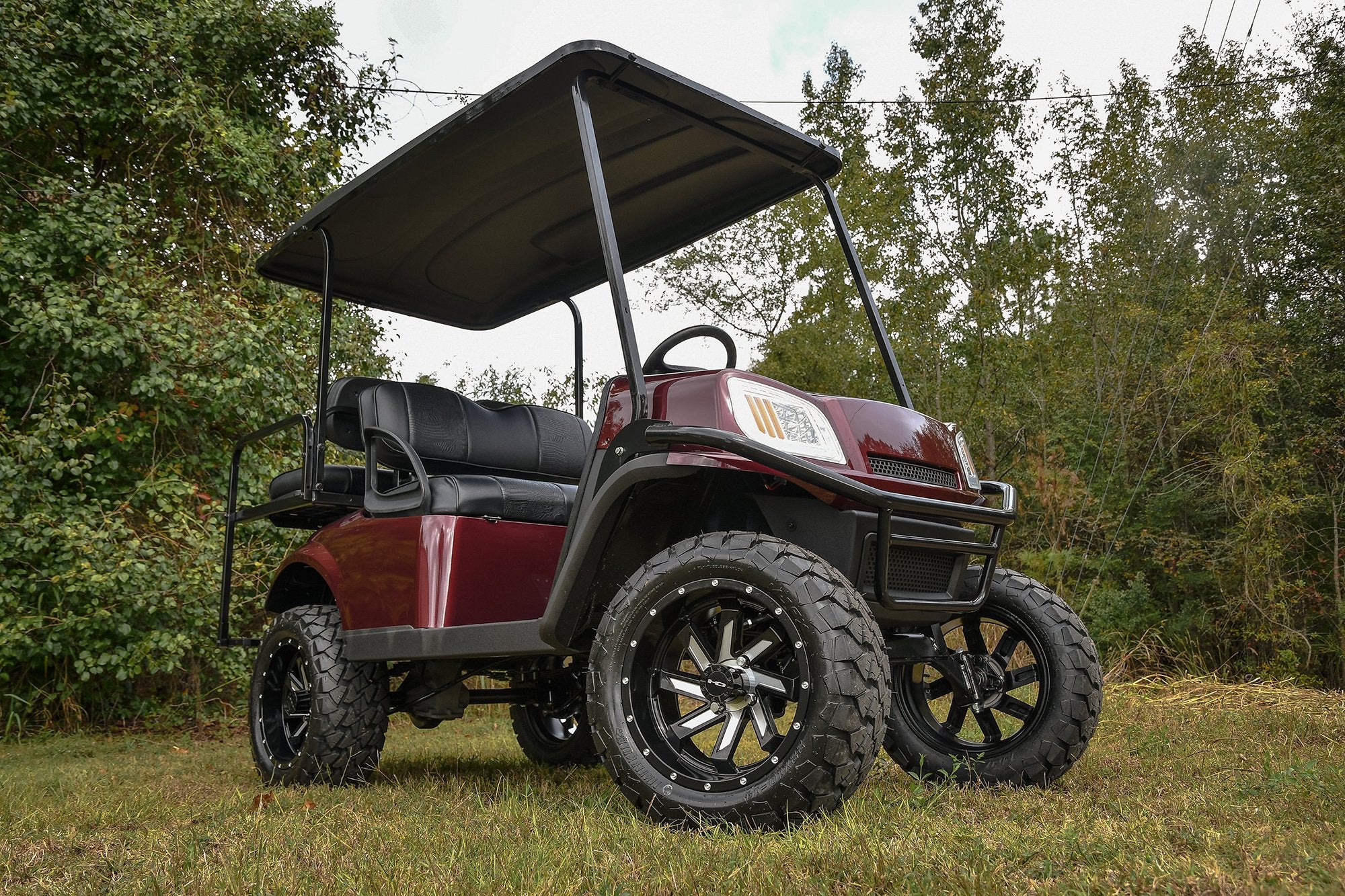 HD Golf Wheels SAW 14x7.0 4x101.6 for Cushman, Club Car, EZGO, ICON, & Yamaha Golf Carts Off-Road or Turf Lifted or Stock Height Wheel & Tire Package