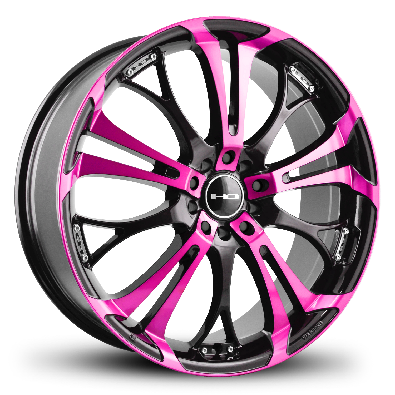 HD Wheels Spinout | Gloss Black Pink Face