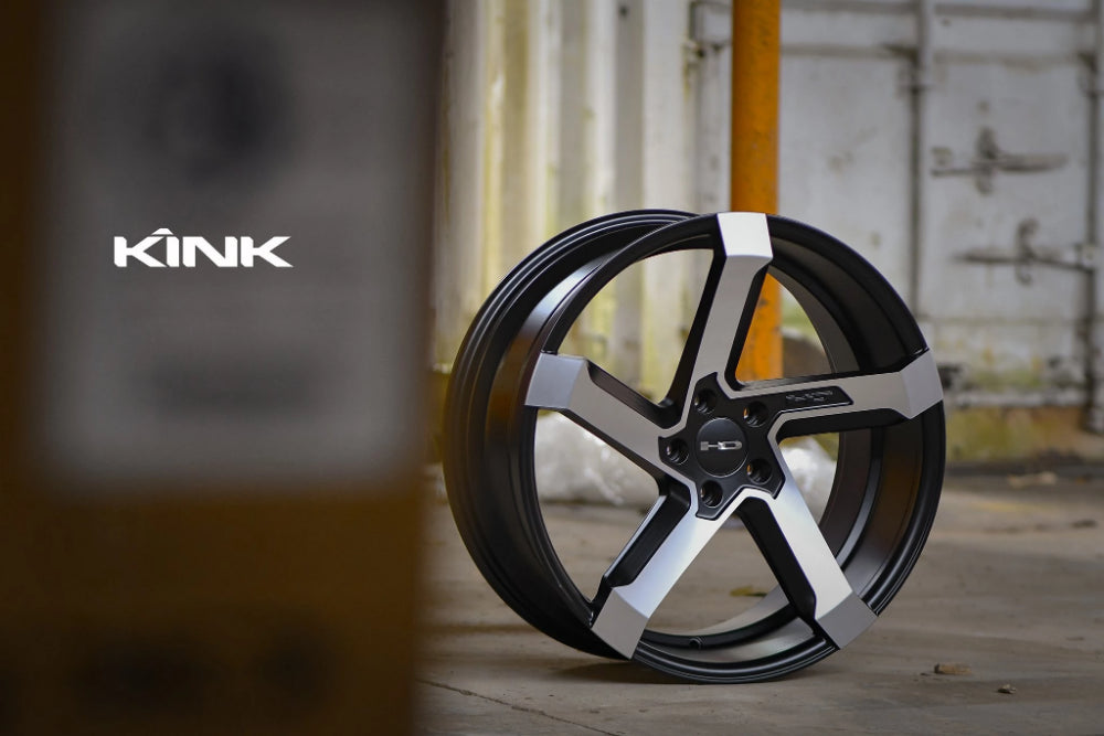 HD Wheels Passenger Car Wheels 18x8.0 | 5x114.3 | et35mm | 5.9 in | 73.1mm HD Wheels Kink | Satin Black with Machined Face