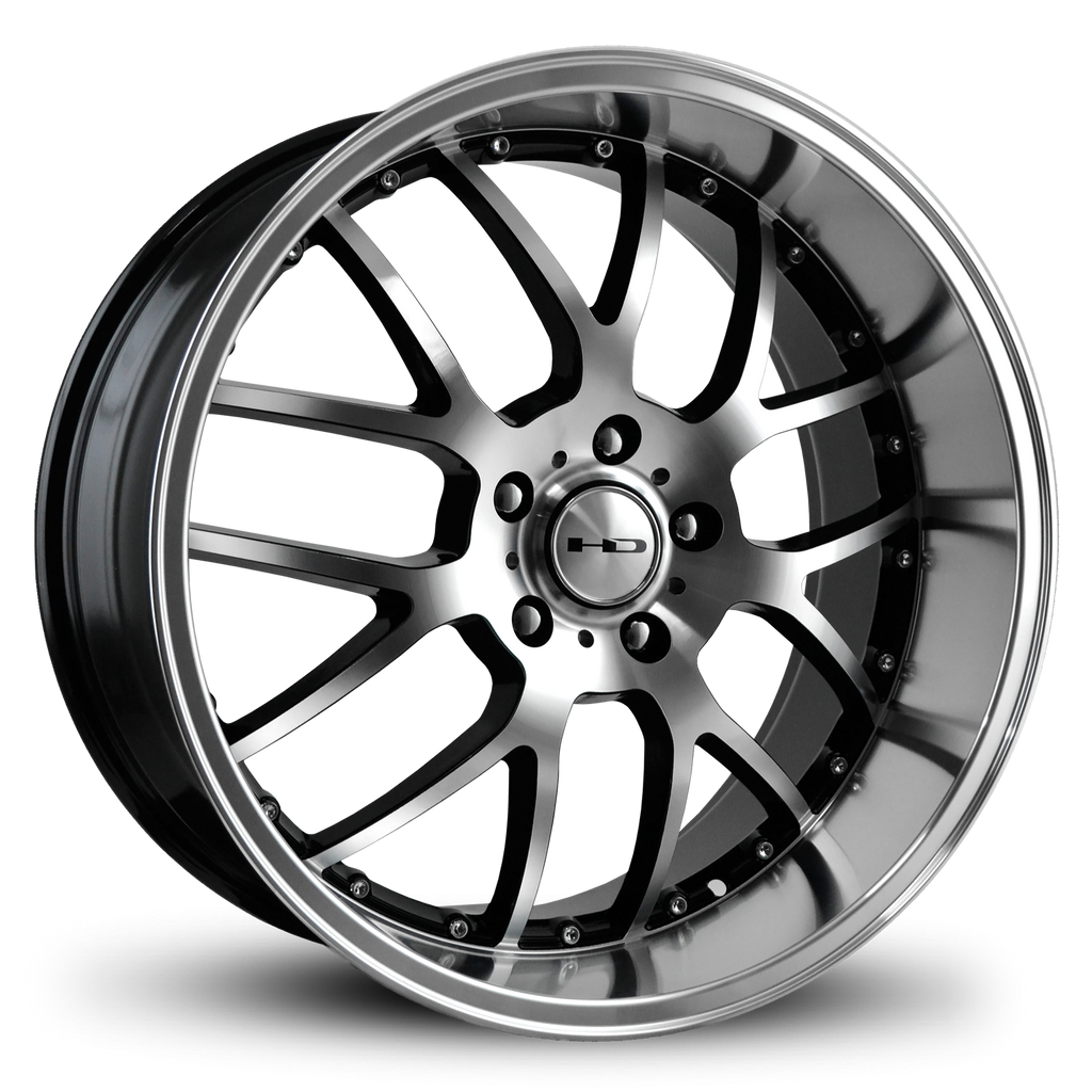 HD Wheels MSR Gloss Black Machined Face & Lip Custom Wheel Rims Staggered 18x7.5, 18x9.0, 20x8.0, 20x10.0 JDM, Luxury Cars & SUV Classic Mesh Spoke Design