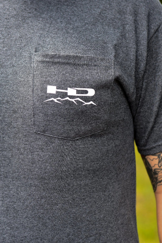 HPD Wheels Small Official HD Off-Road Wheels SAW T-Shirt Heather Grey w Pocket