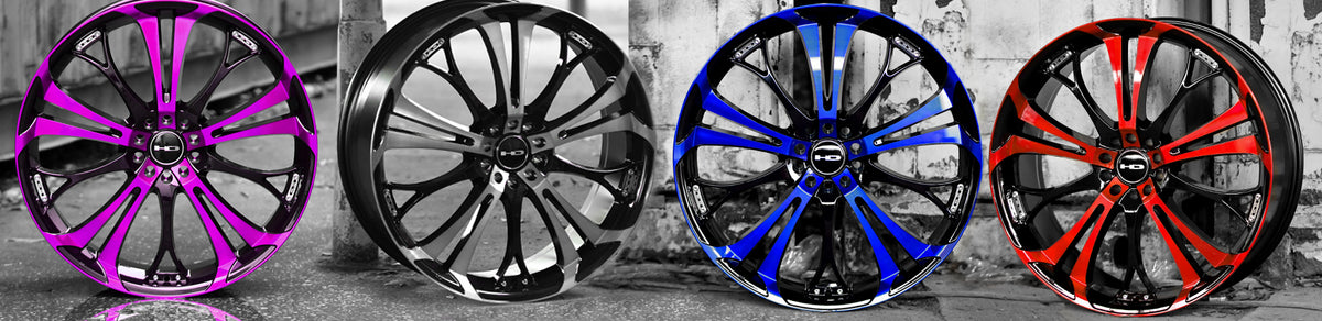 THE ALL NEW 22x8.5 INCH SPINOUT IN MACHINED, PINK, RED, & BLUE COLORS.
