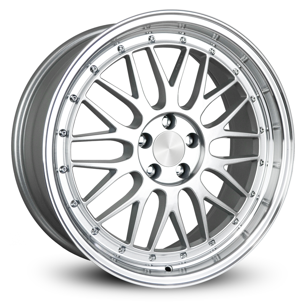 Klassik Rader Style 020 in 18x8.0 5x112 et35mm Silver w Polished Lip ALZOR, BBS LM Style Replica Wheel Rims for VW Golf, GTi, Passat, CC, Audi A3 & A4