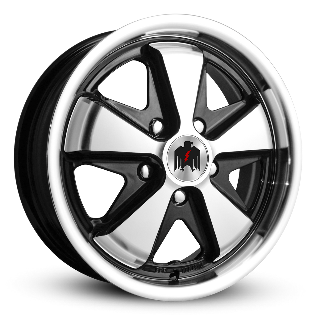 Klassik Rader 911 15x5.5 +45 5x130mm Gloss Black/Machined Face&Lip