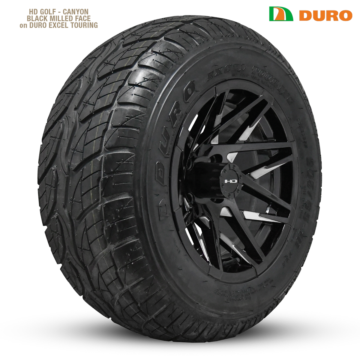 HD Golf Canyon 12x7 -14 4x101.6mm 68.2mm Gloss Black/Milled Face