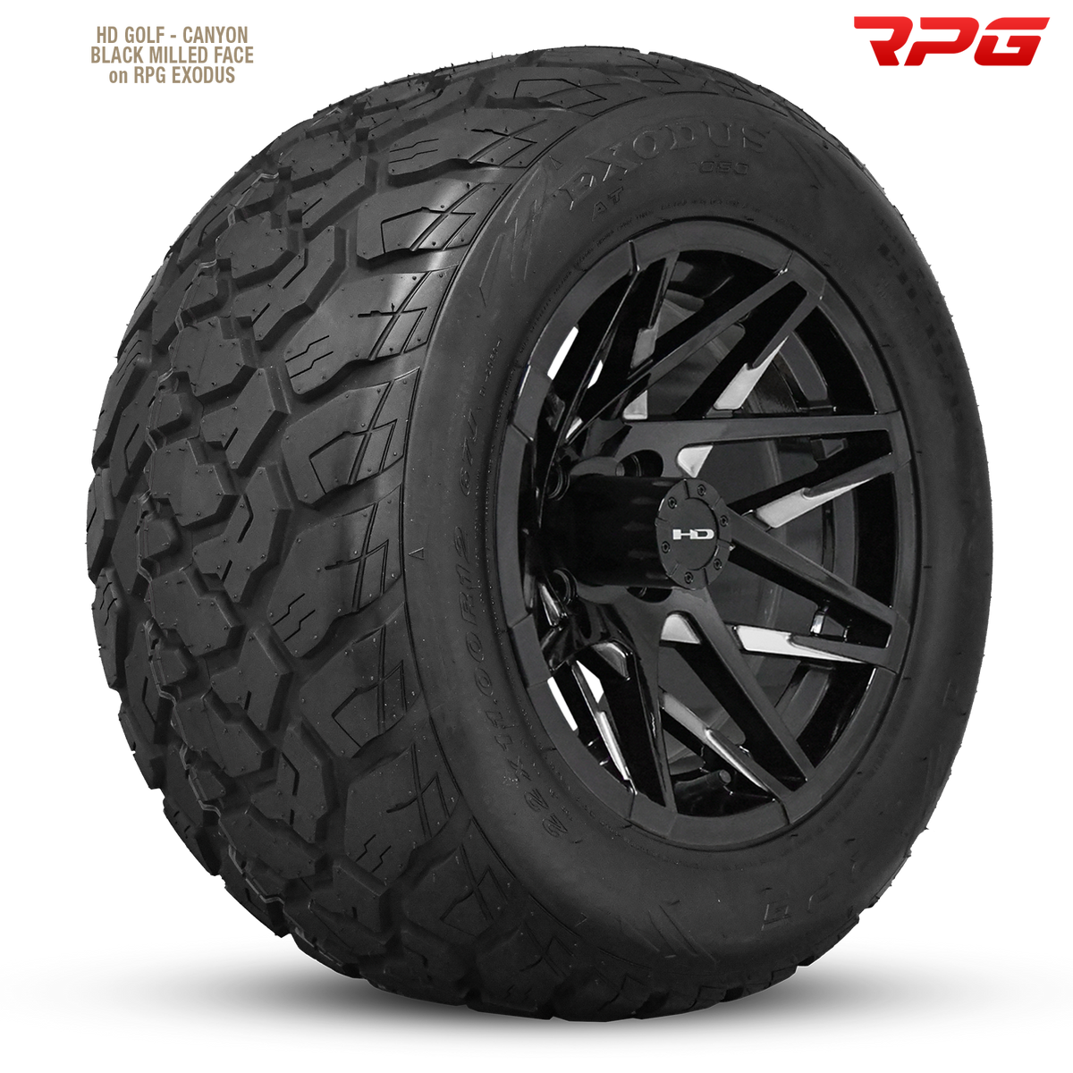 HD Golf Canyon 12x7 -14 4x101.6mm 68.2mm Gloss Black/Milled Face