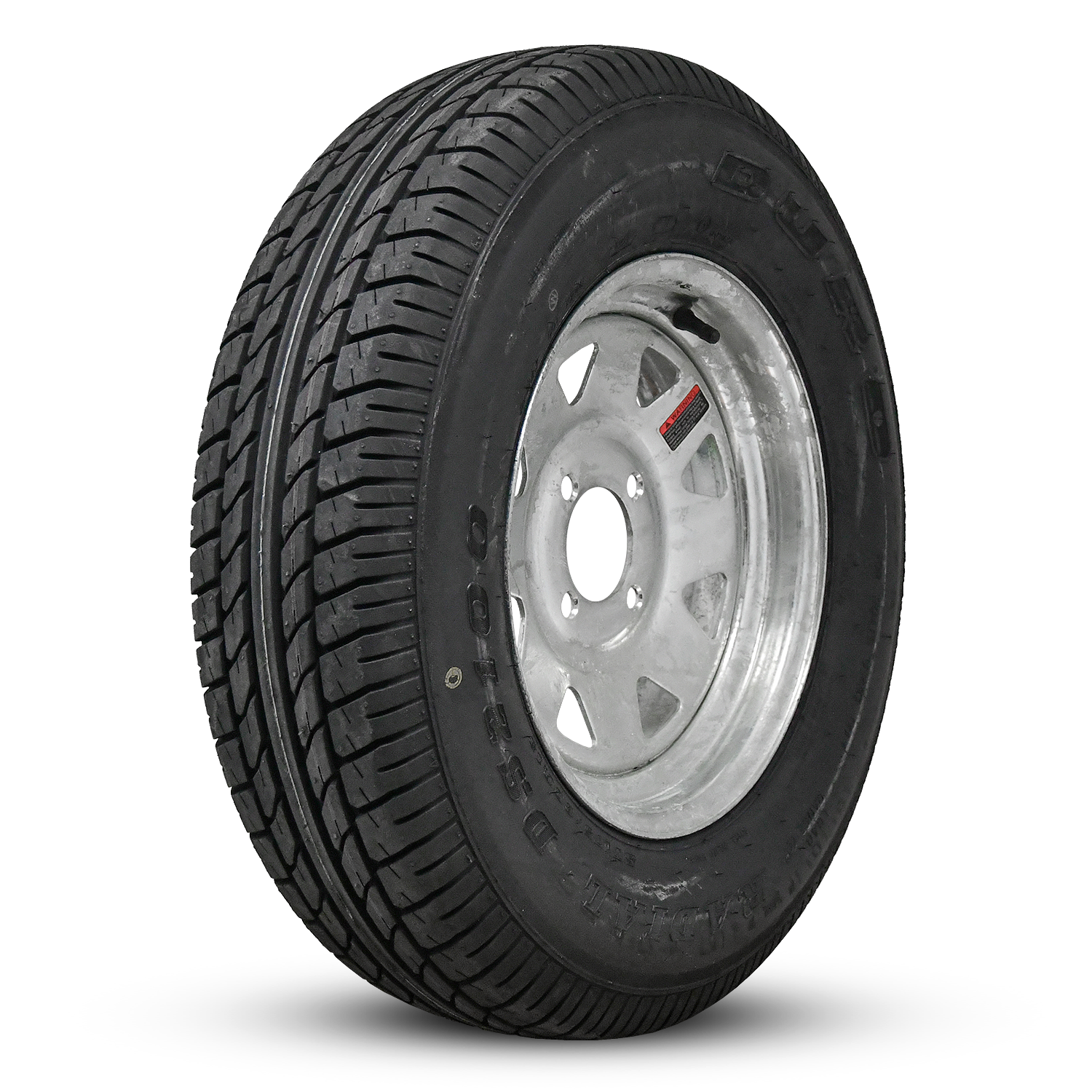 HD Trailer ReadyMount HD Gal Wheels Galvanized 13"x4.5" 4x101.6mm w/ Duro DS2100 Tires